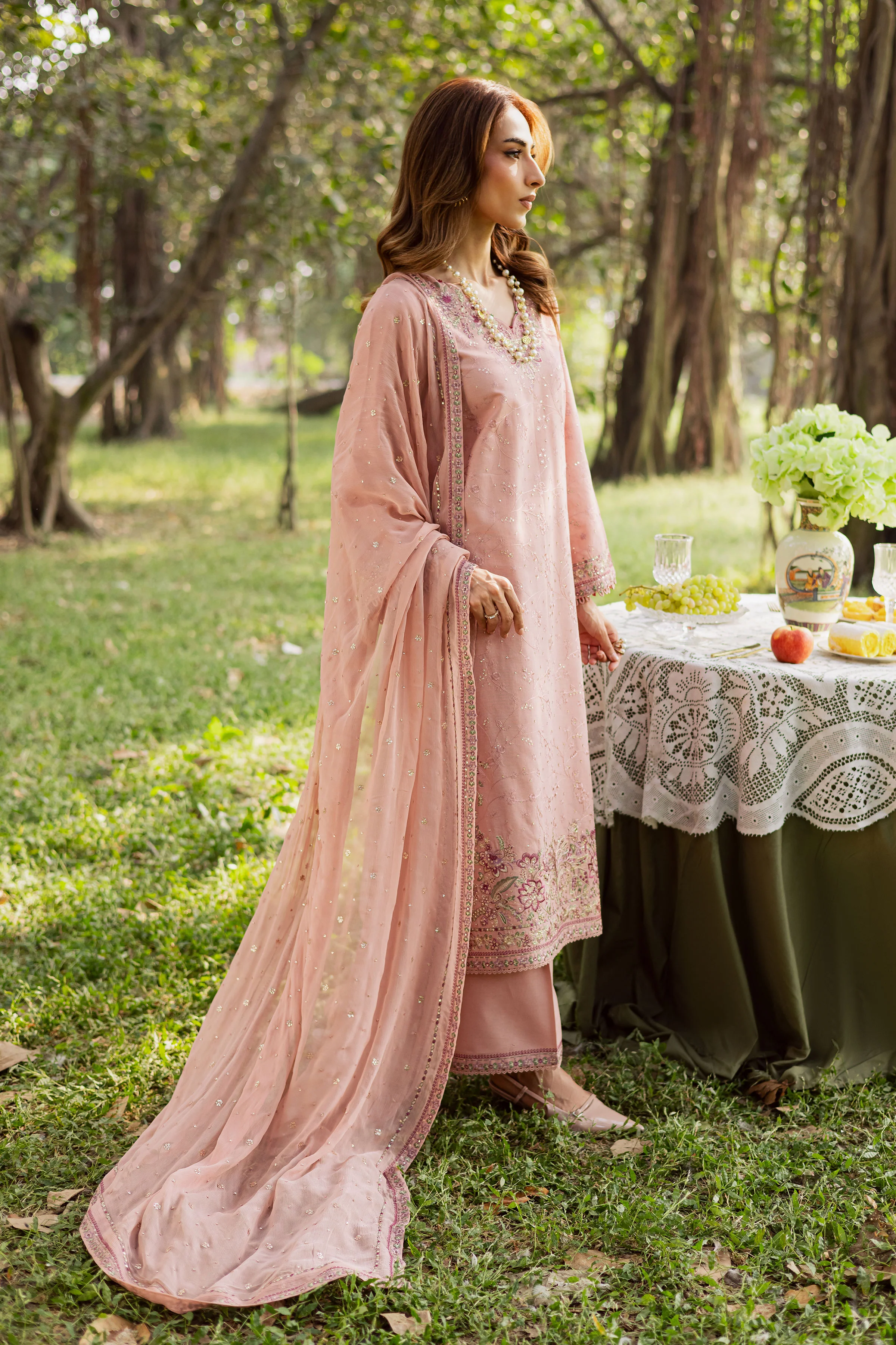 Taffy Pie 3Pc - Embroidered Khaddar Dress - Image 9
