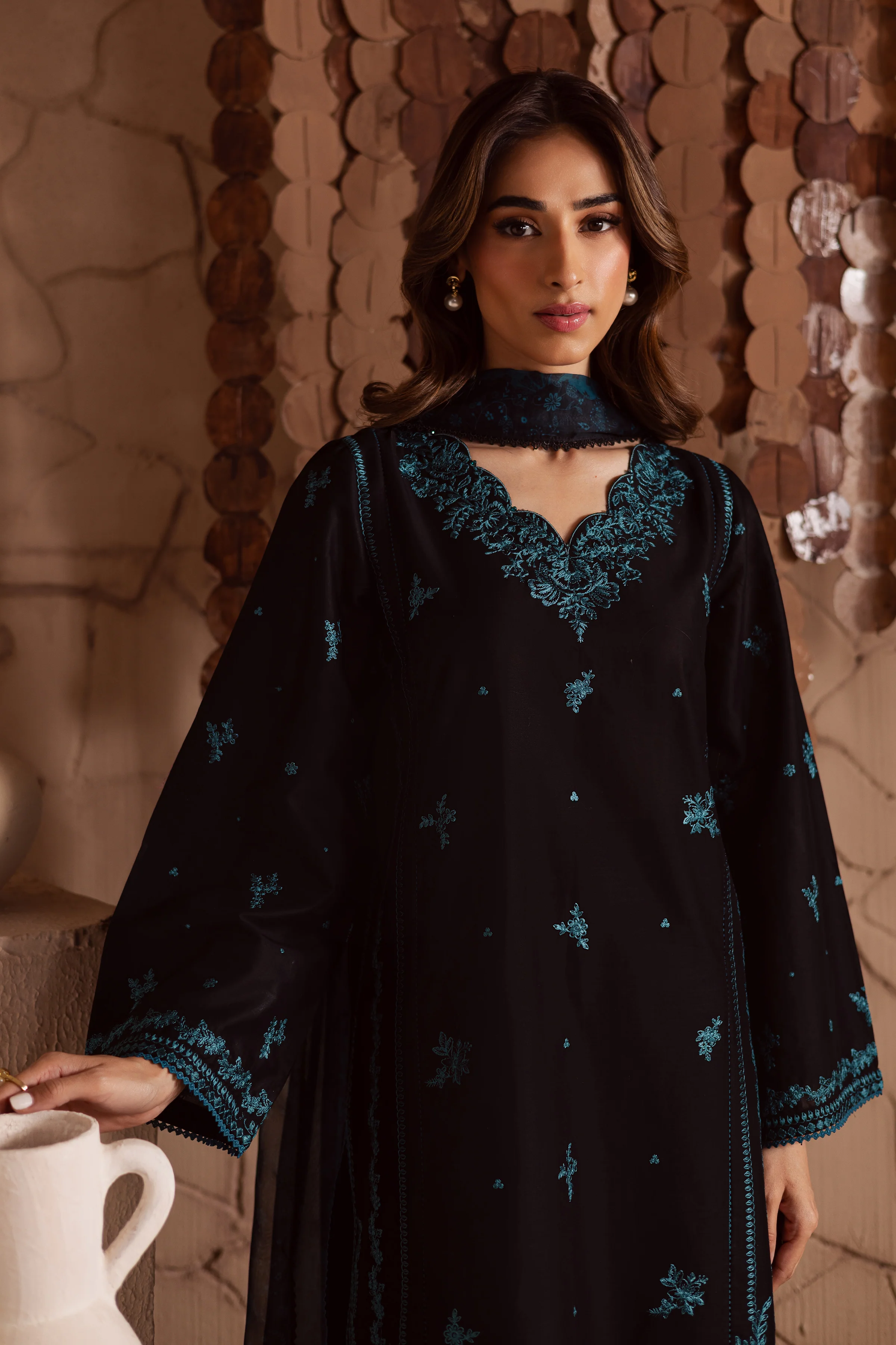 Tea light 3Pc - Embroidered Lawn Dress - Image 2