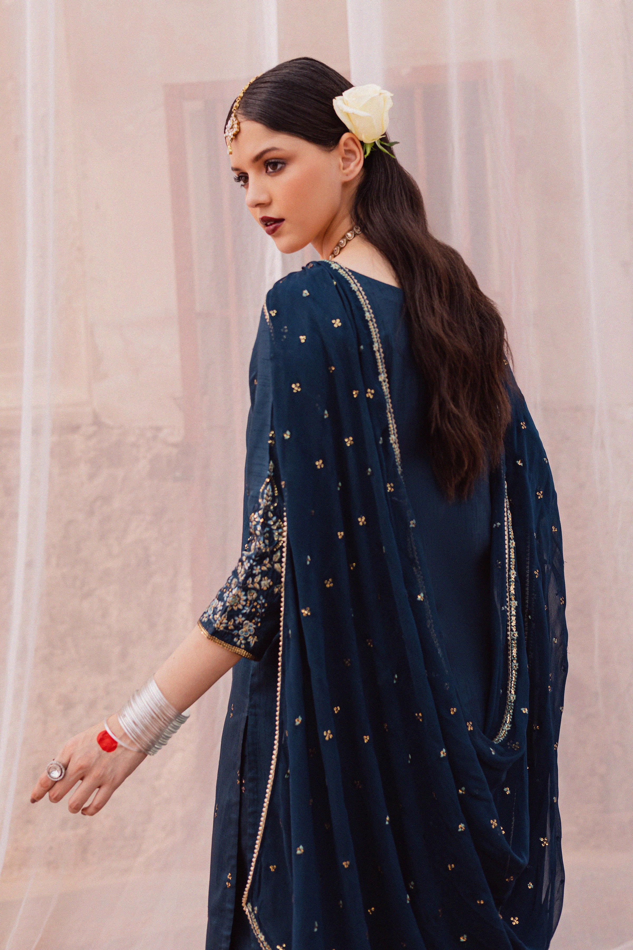 Teal Amaya 3Pc - Festive Luxe Pret - Image 4