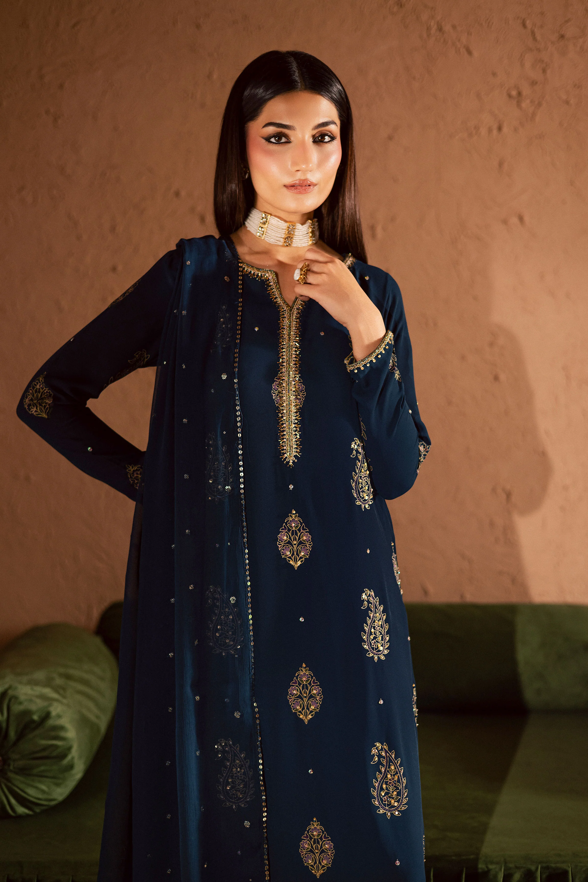 Teal Oasis 3Pc- Festive Luxe Pret - Image 2