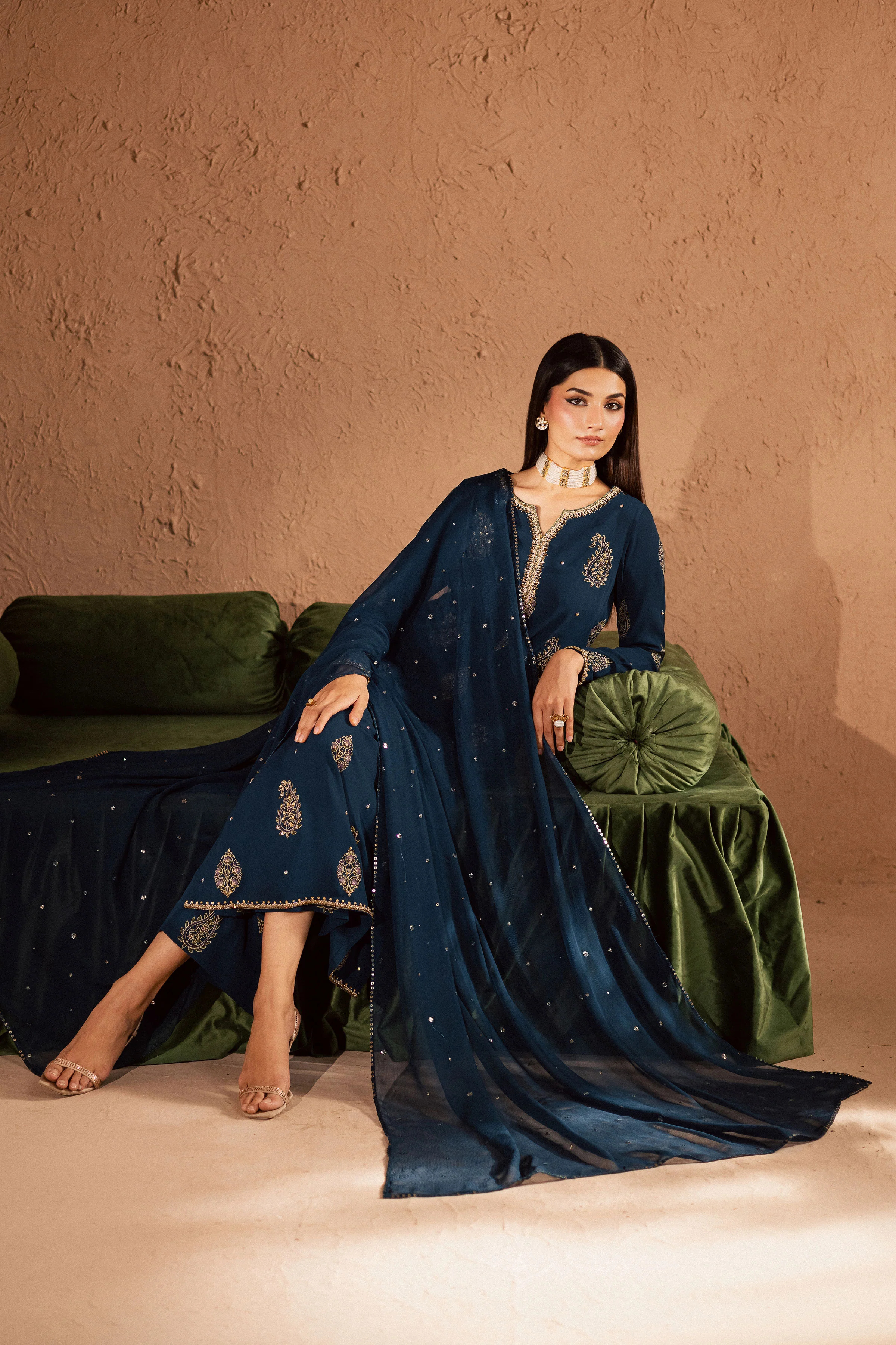 Teal Oasis 3Pc- Festive Luxe Pret - Image 3