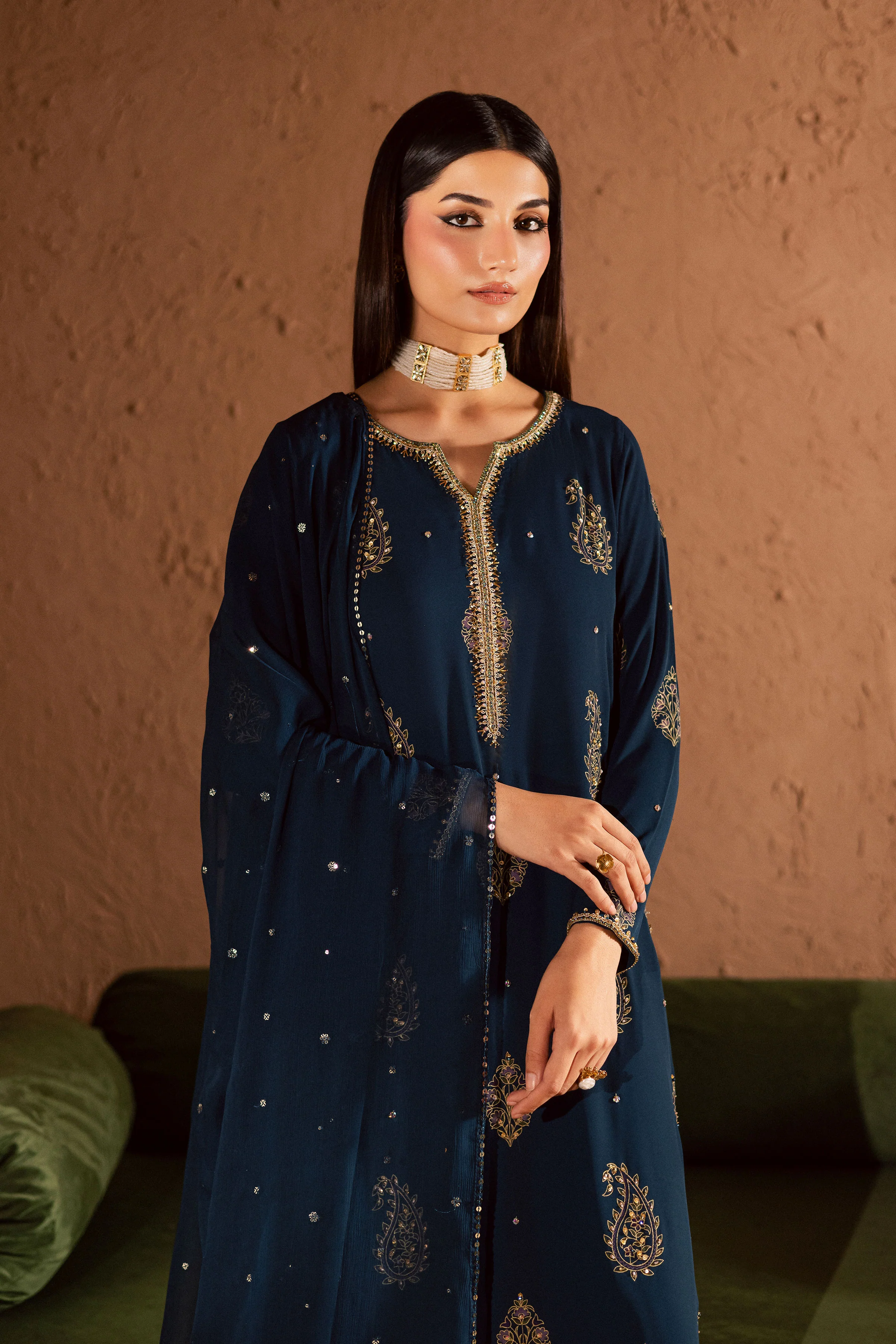 Teal Oasis 3Pc- Festive Luxe Pret - Image 4