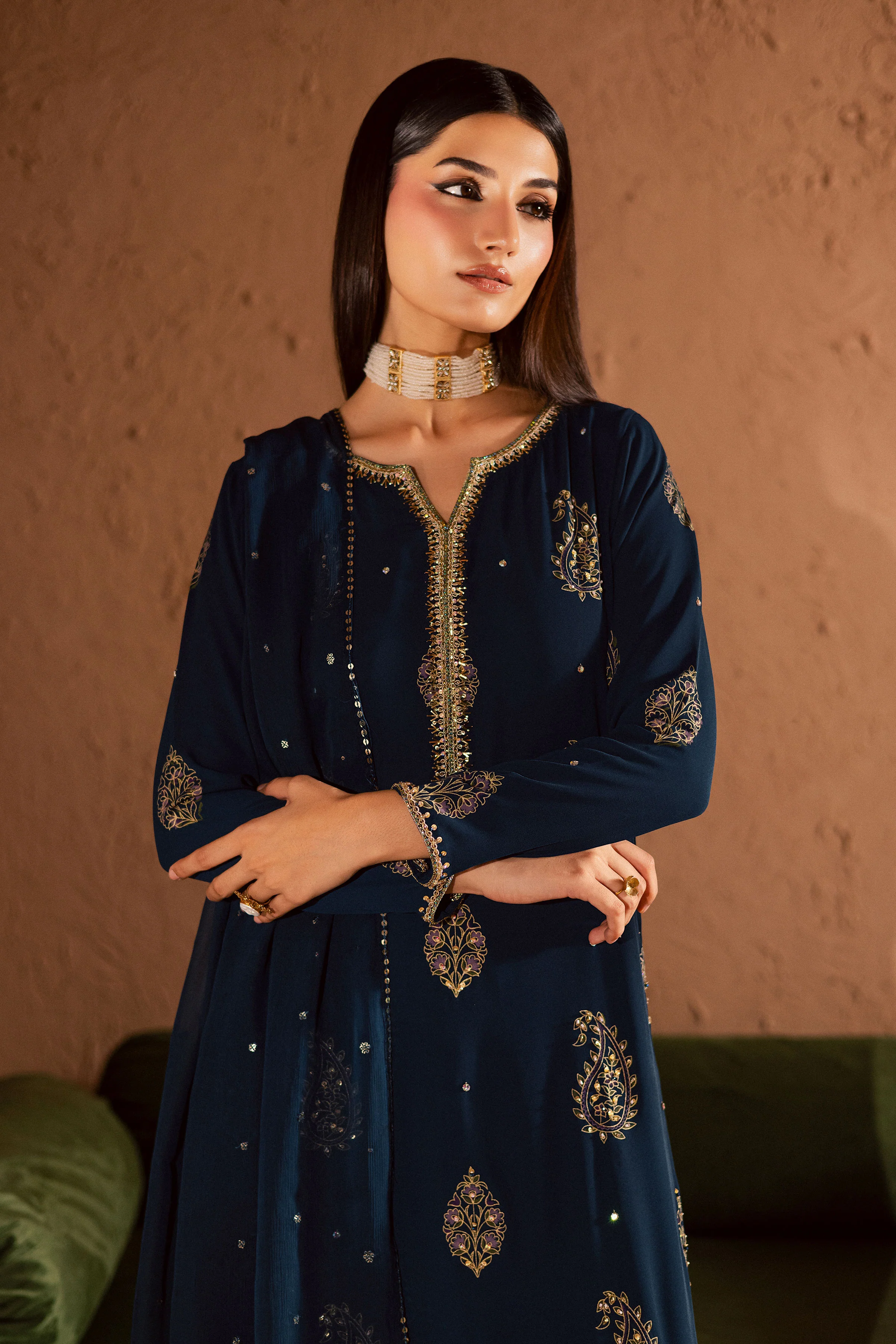 Teal Oasis 3Pc- Festive Luxe Pret - Image 5