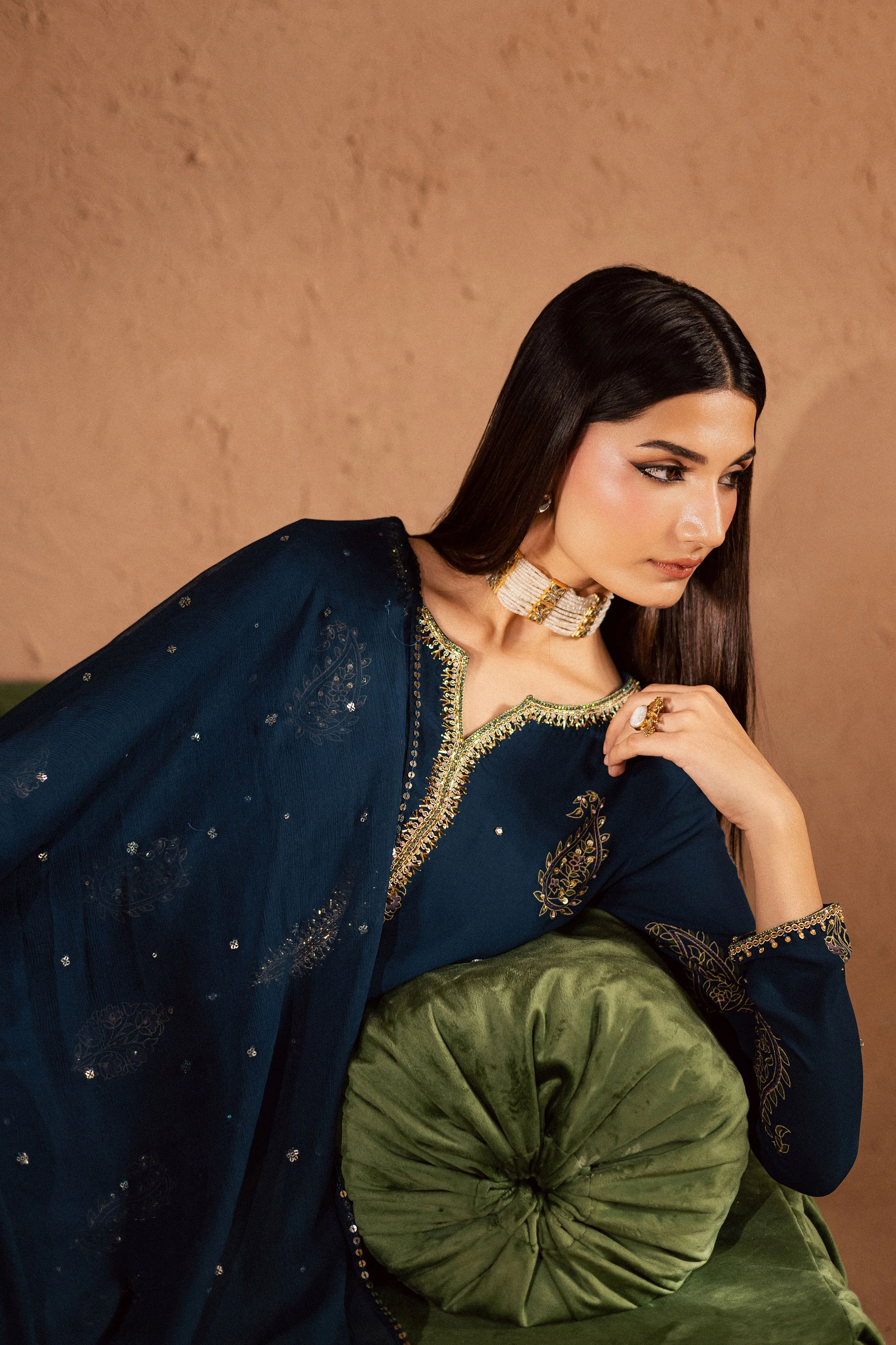 Teal Oasis 3Pc- Festive Luxe Pret - Image 6