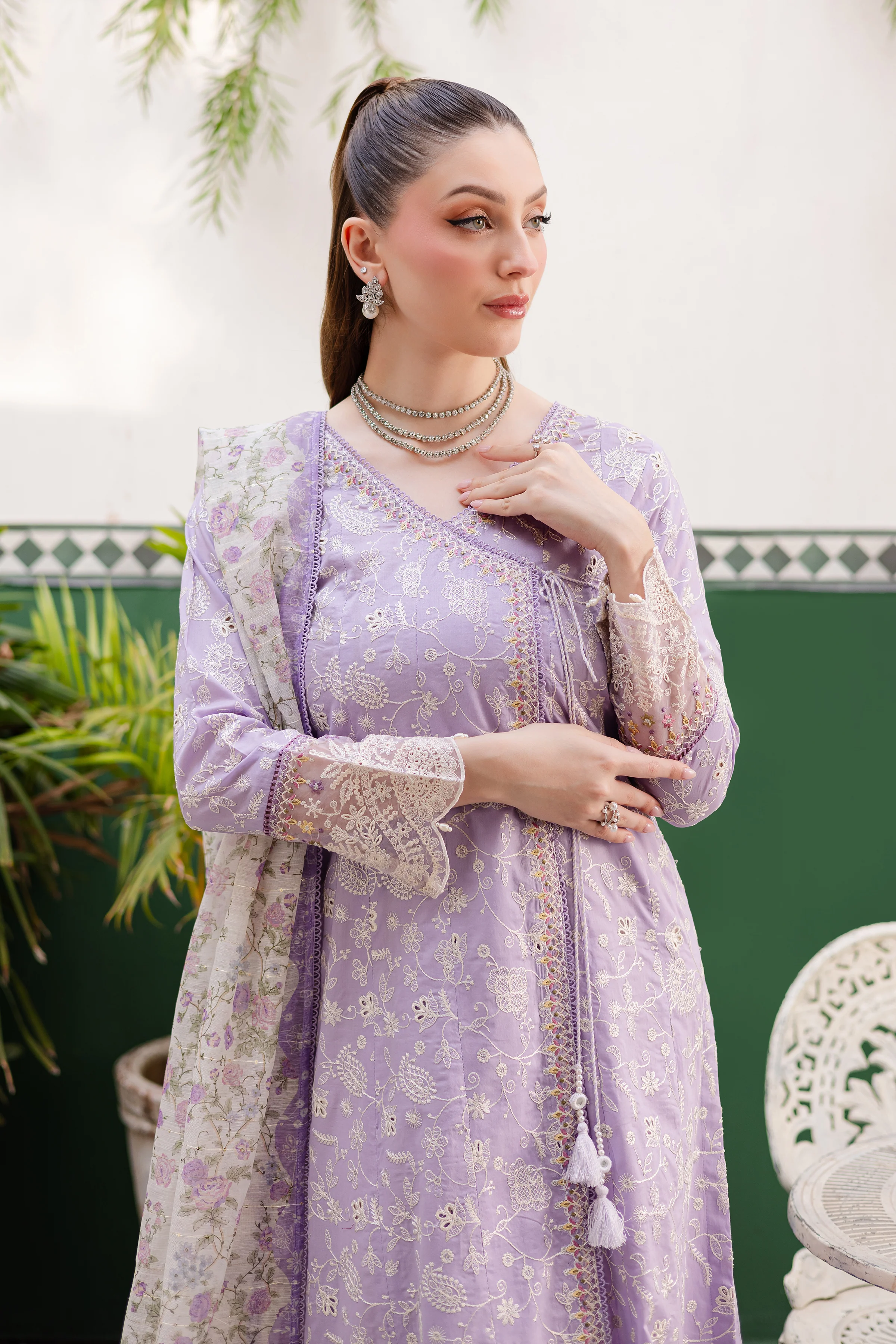 Thistle 3Pc - Embroidered Lawn Dress - Image 3