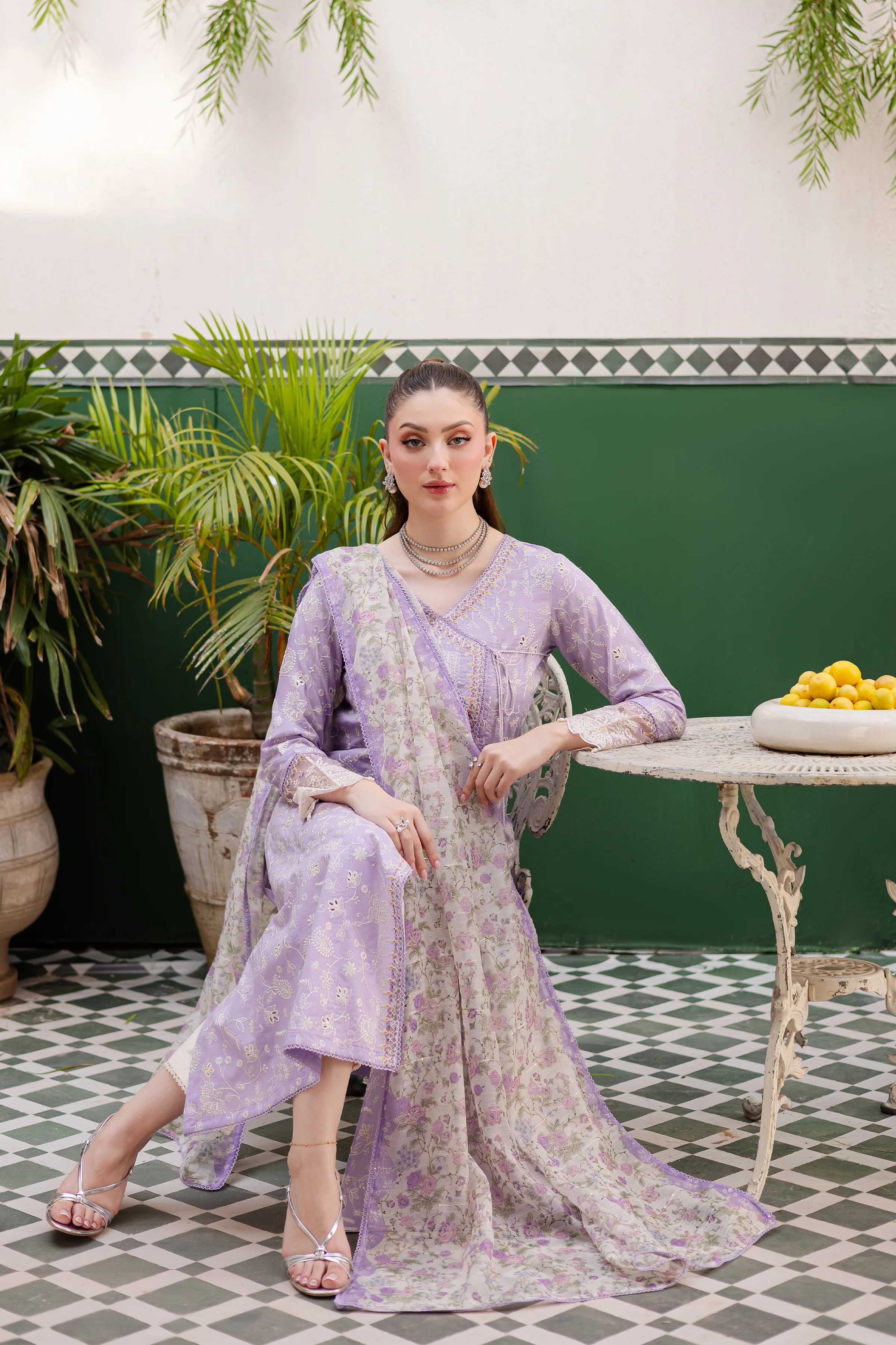 Thistle 3Pc - Embroidered Lawn Dress - Image 4