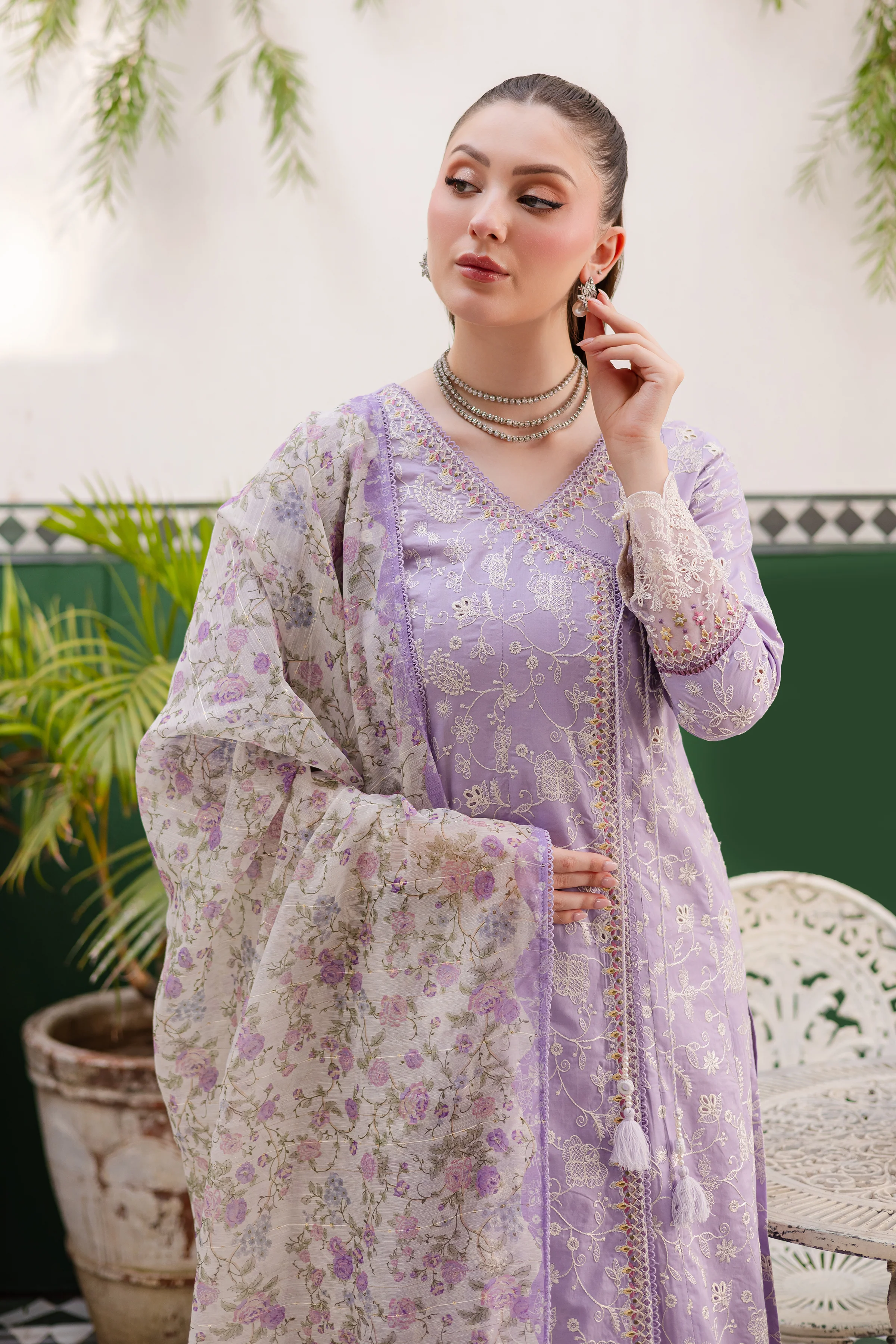 Thistle 3Pc - Embroidered Lawn Dress - Image 7