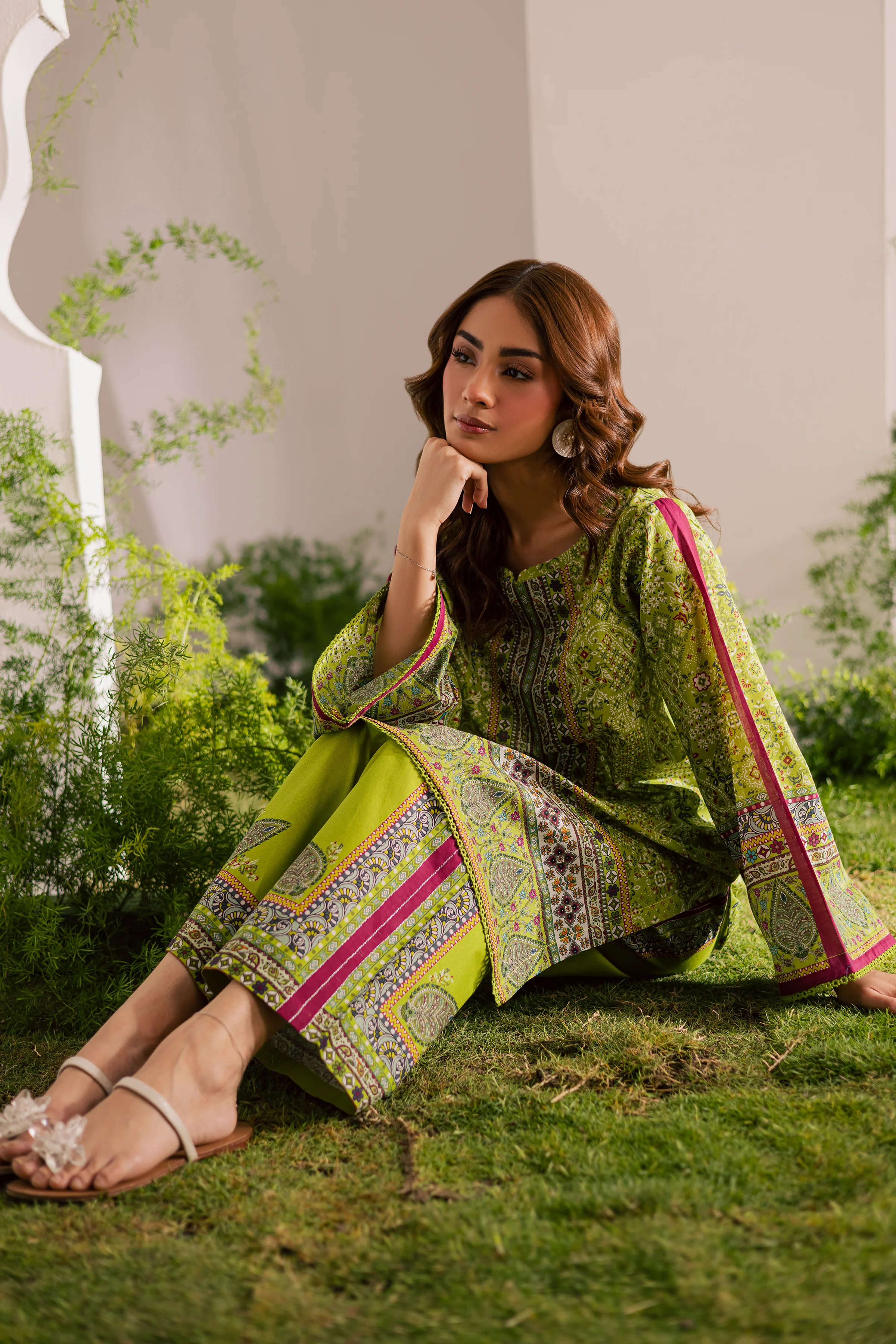 Tinker Bell 2Pc - Printed Lawn Dress - Image 4