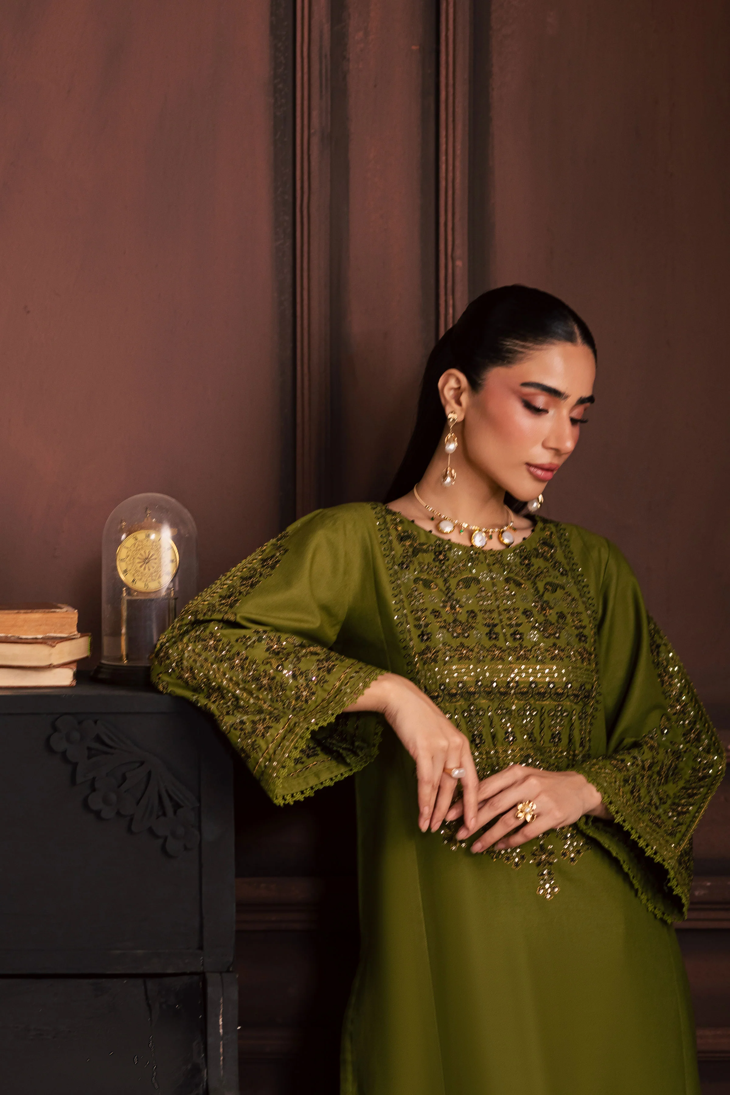 Topaz 2Pc - Embroidered Khaddar Dress - Image 5