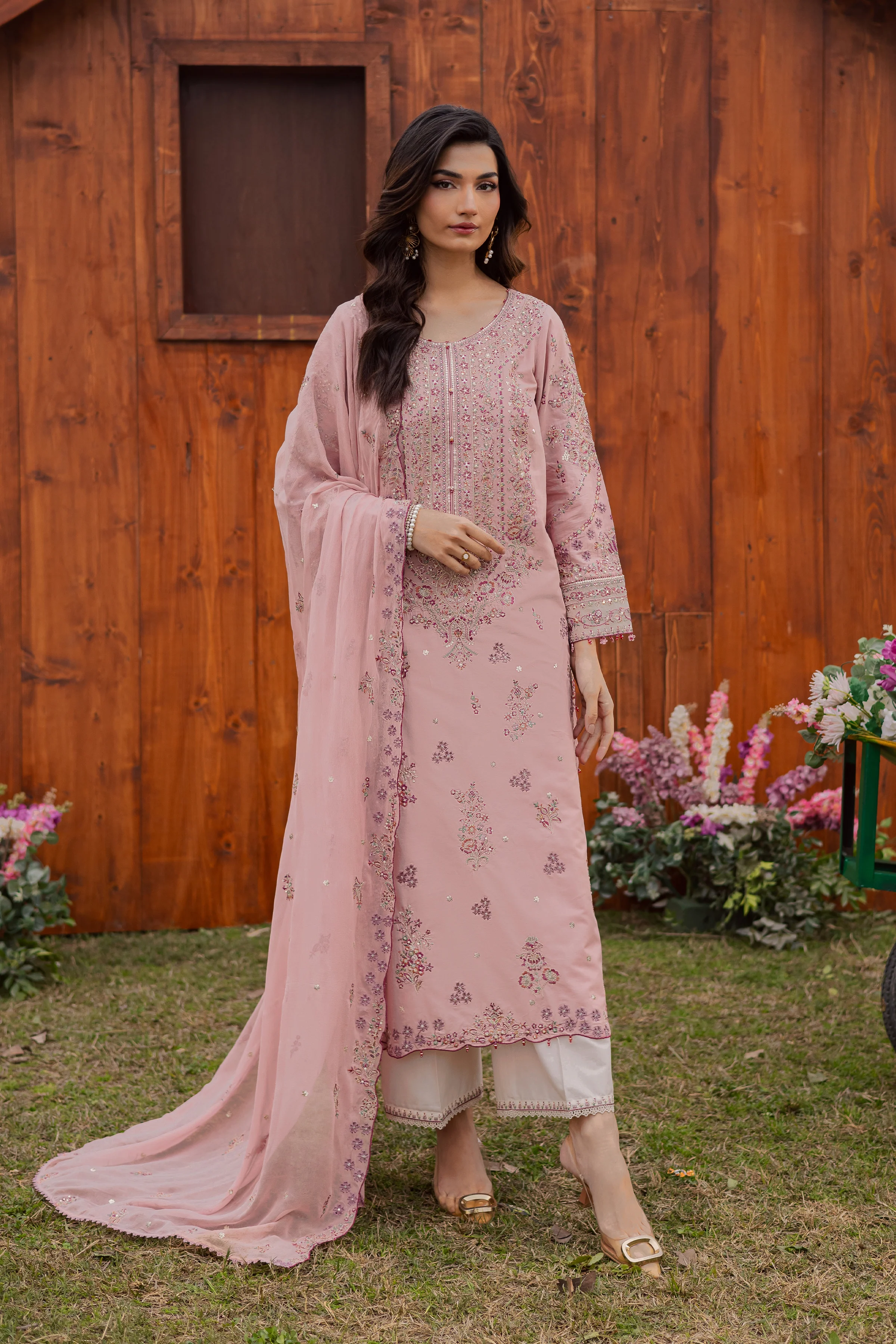 Toska 3Pc - Festive Embroidered Lawn - Image 3