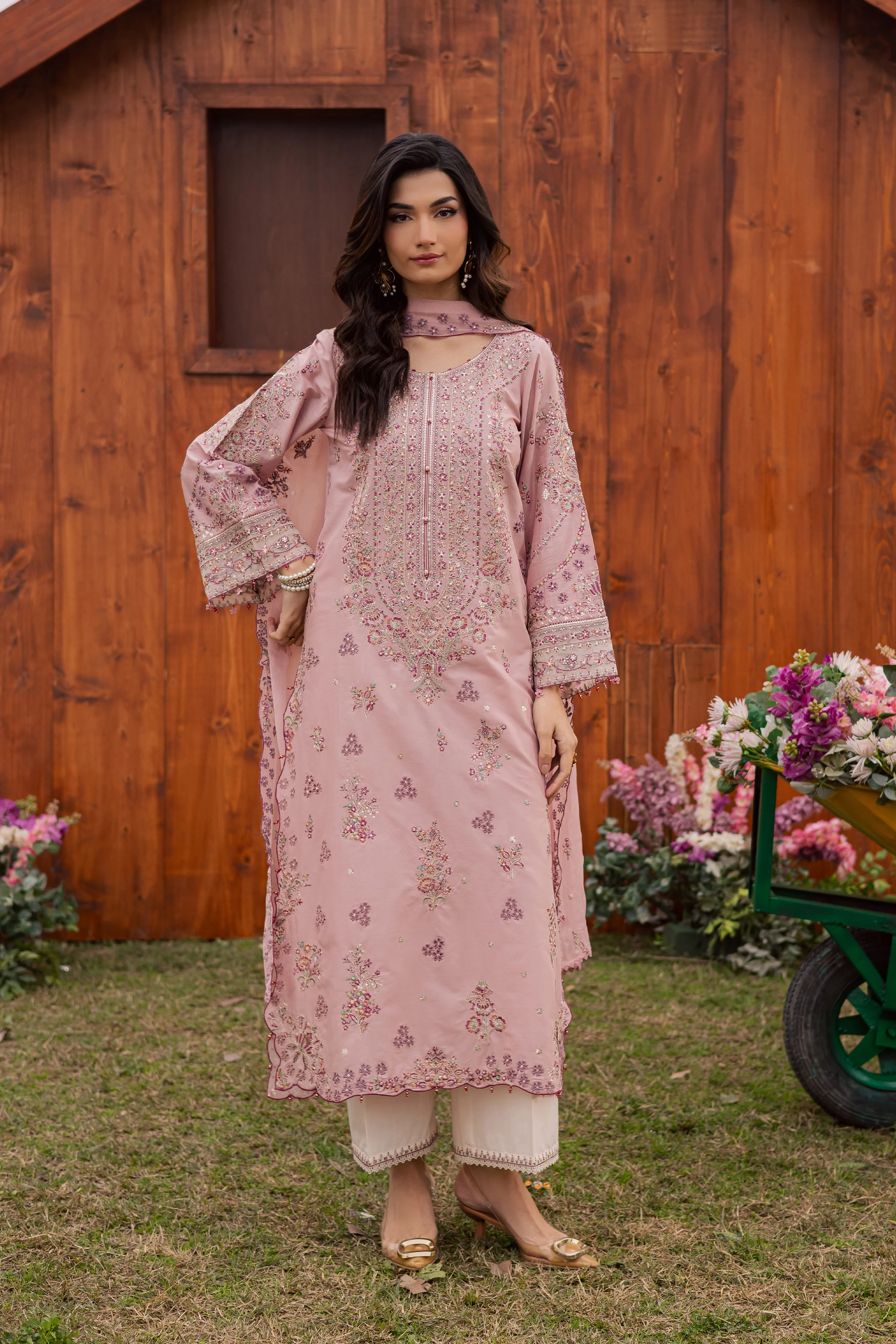 Toska 3Pc - Festive Embroidered Lawn - Image 5