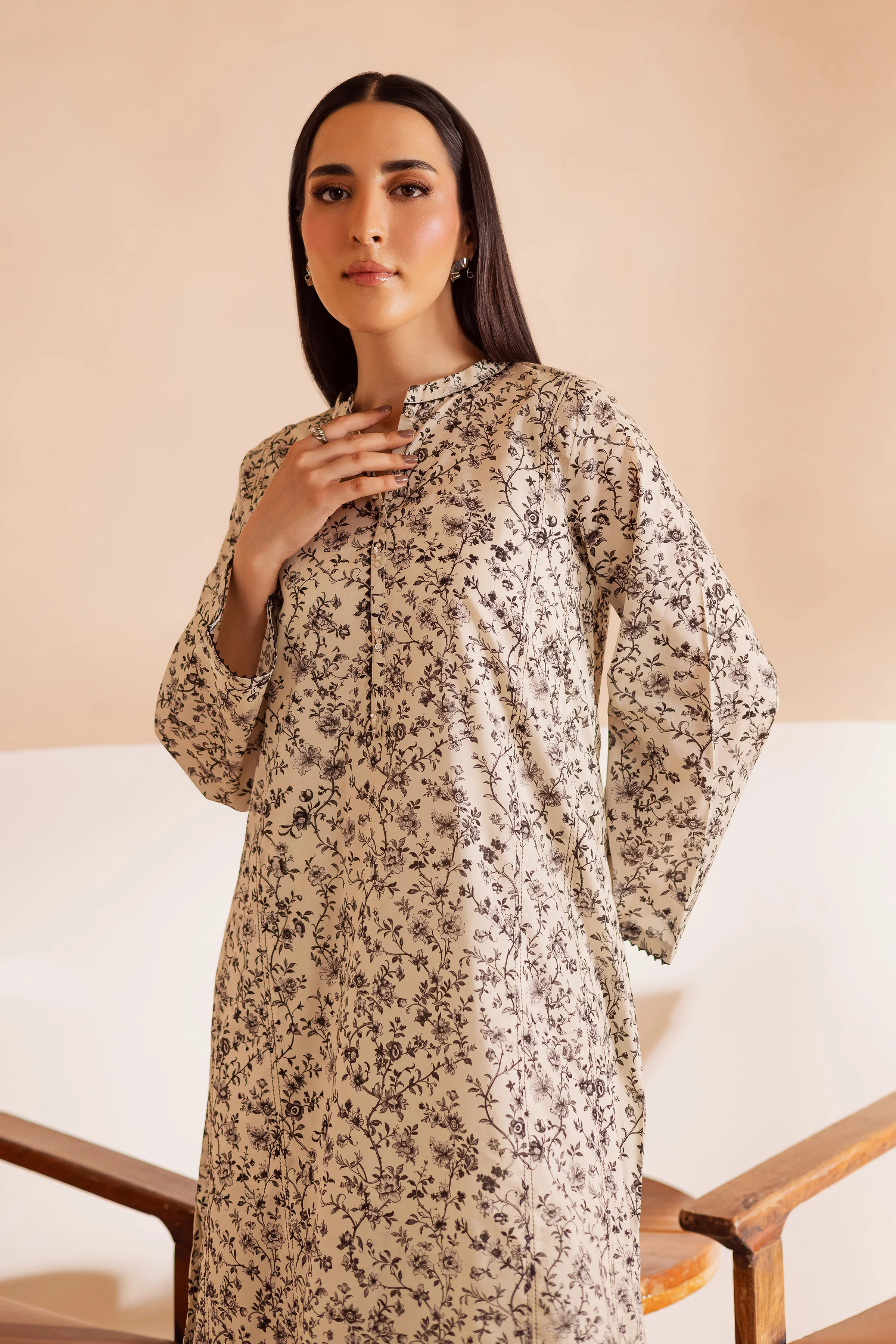 Umi 2Pc - Printed Lawn Dress - Image 3