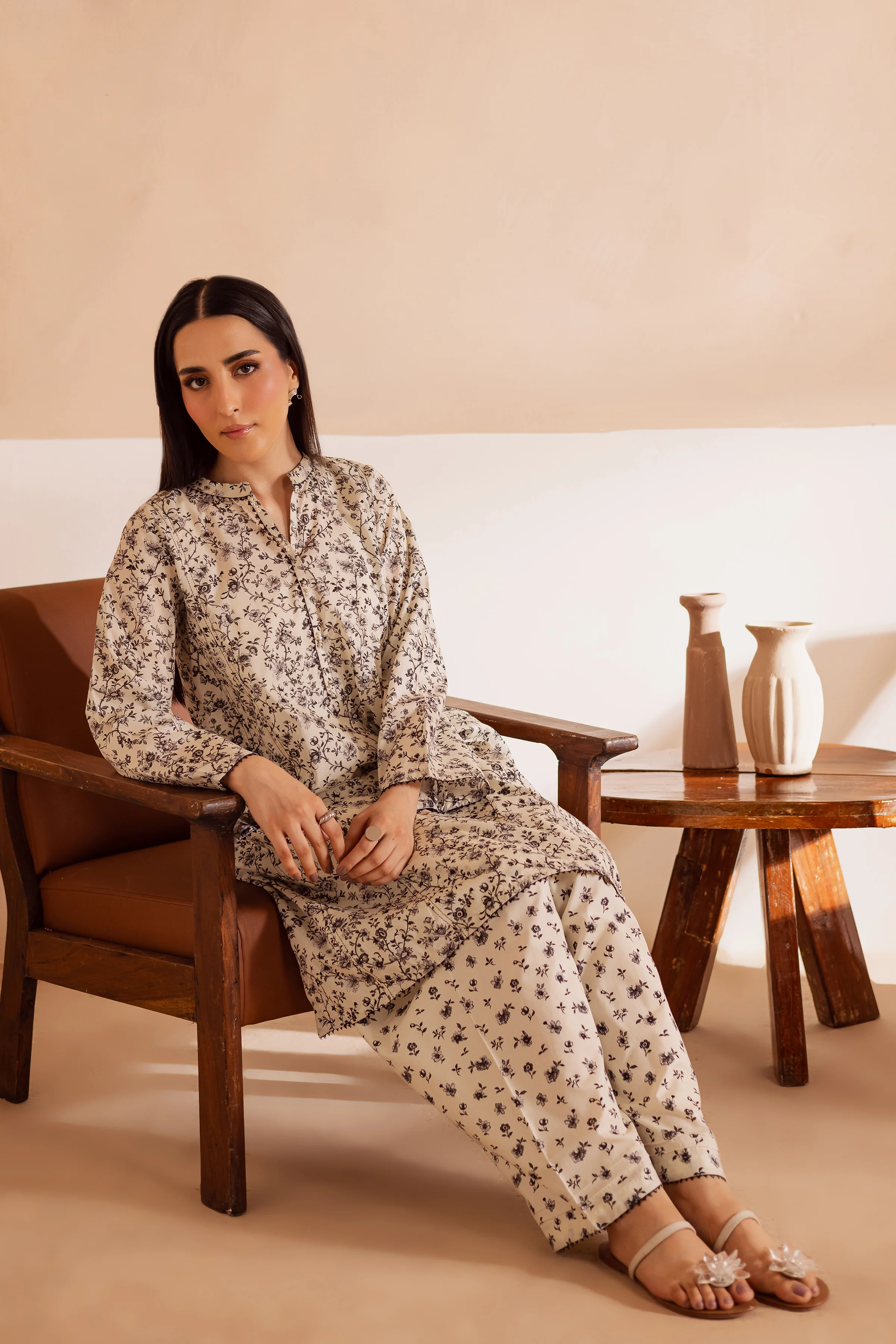 Umi 2Pc - Printed Lawn Dress - Image 4