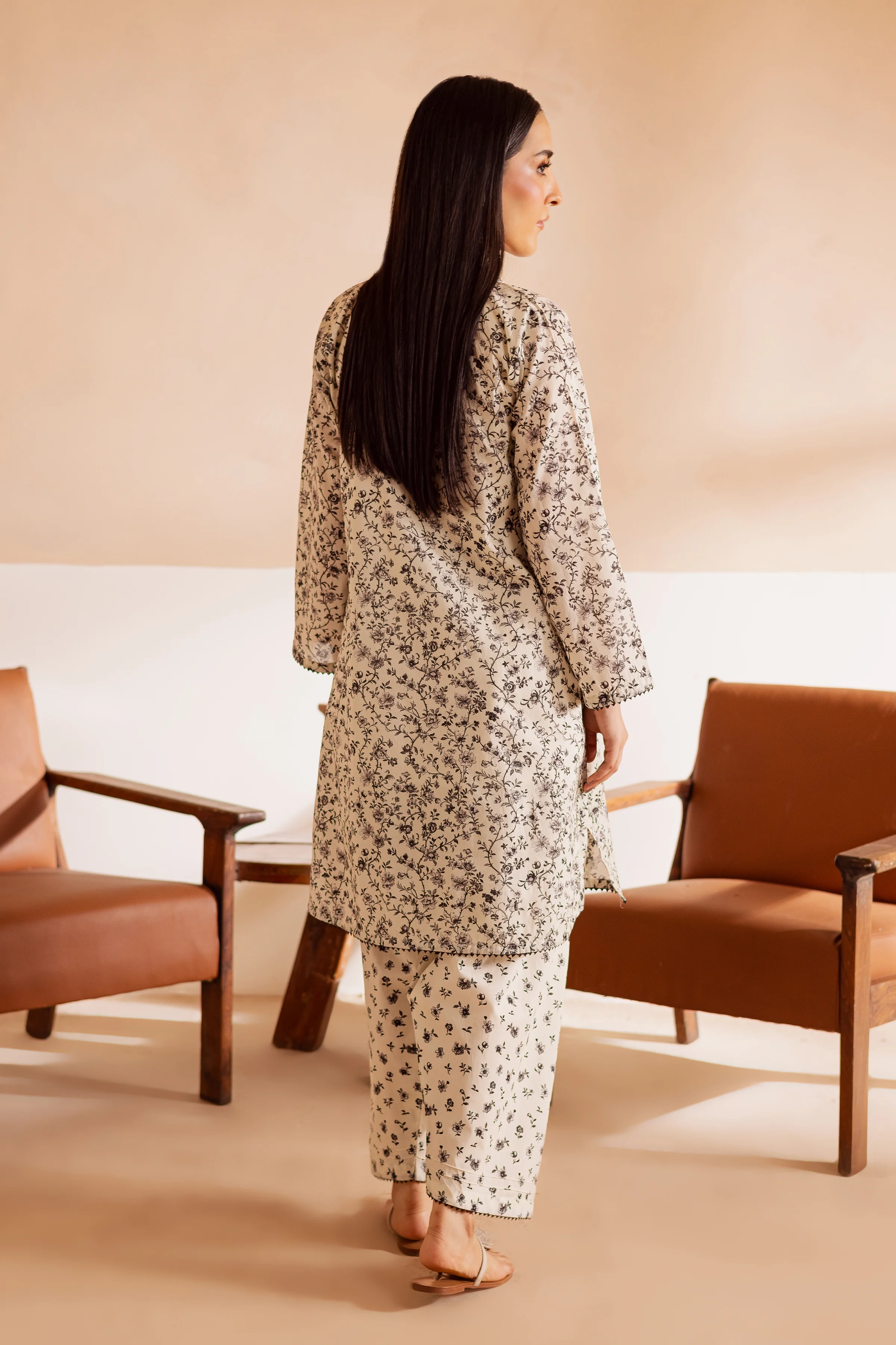 Umi 2Pc - Printed Lawn Dress - Image 5
