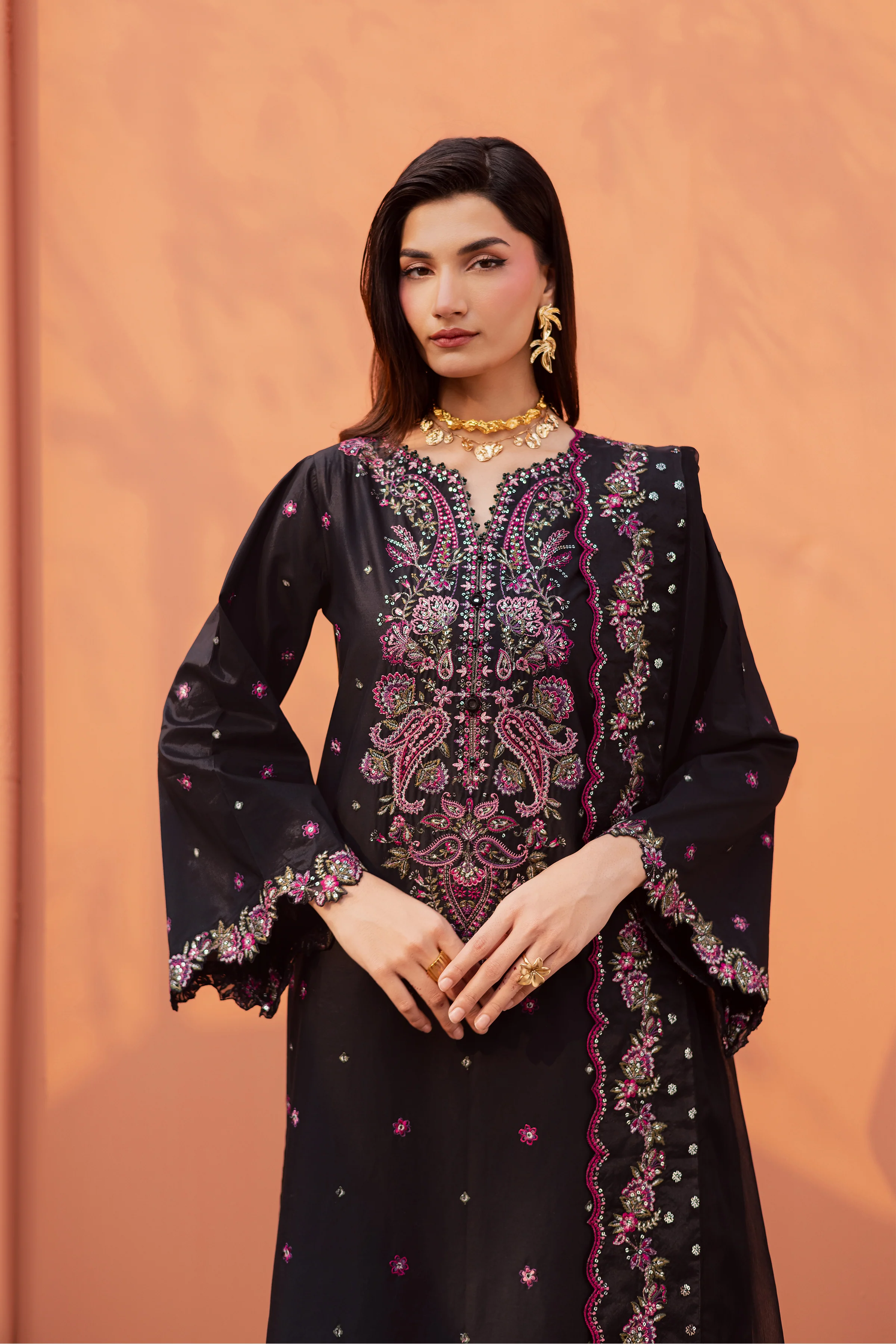 Unaiza 3Pc - Festive Embroidered Lawn - Image 11