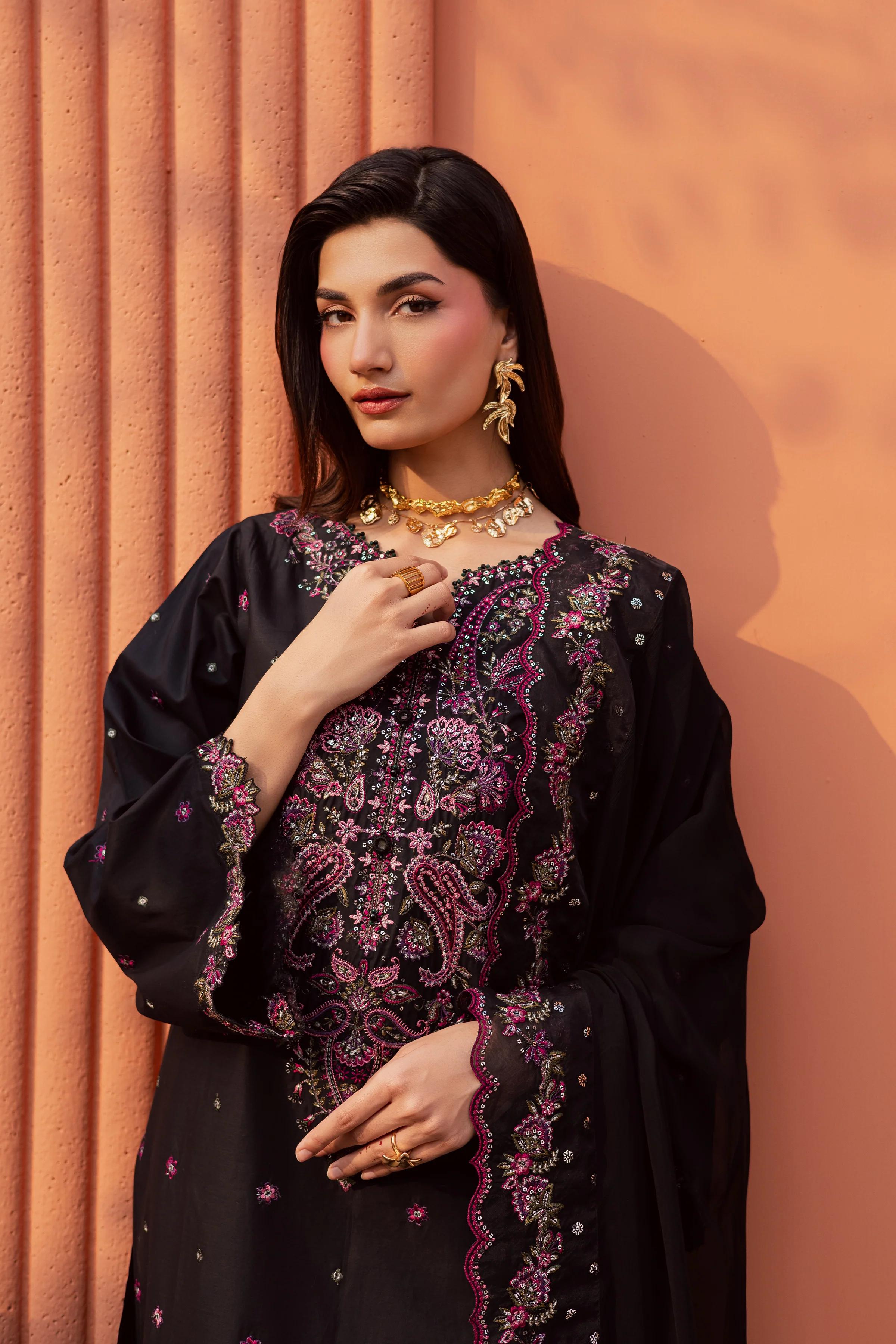 Unaiza 3Pc - Festive Embroidered Lawn - Image 8