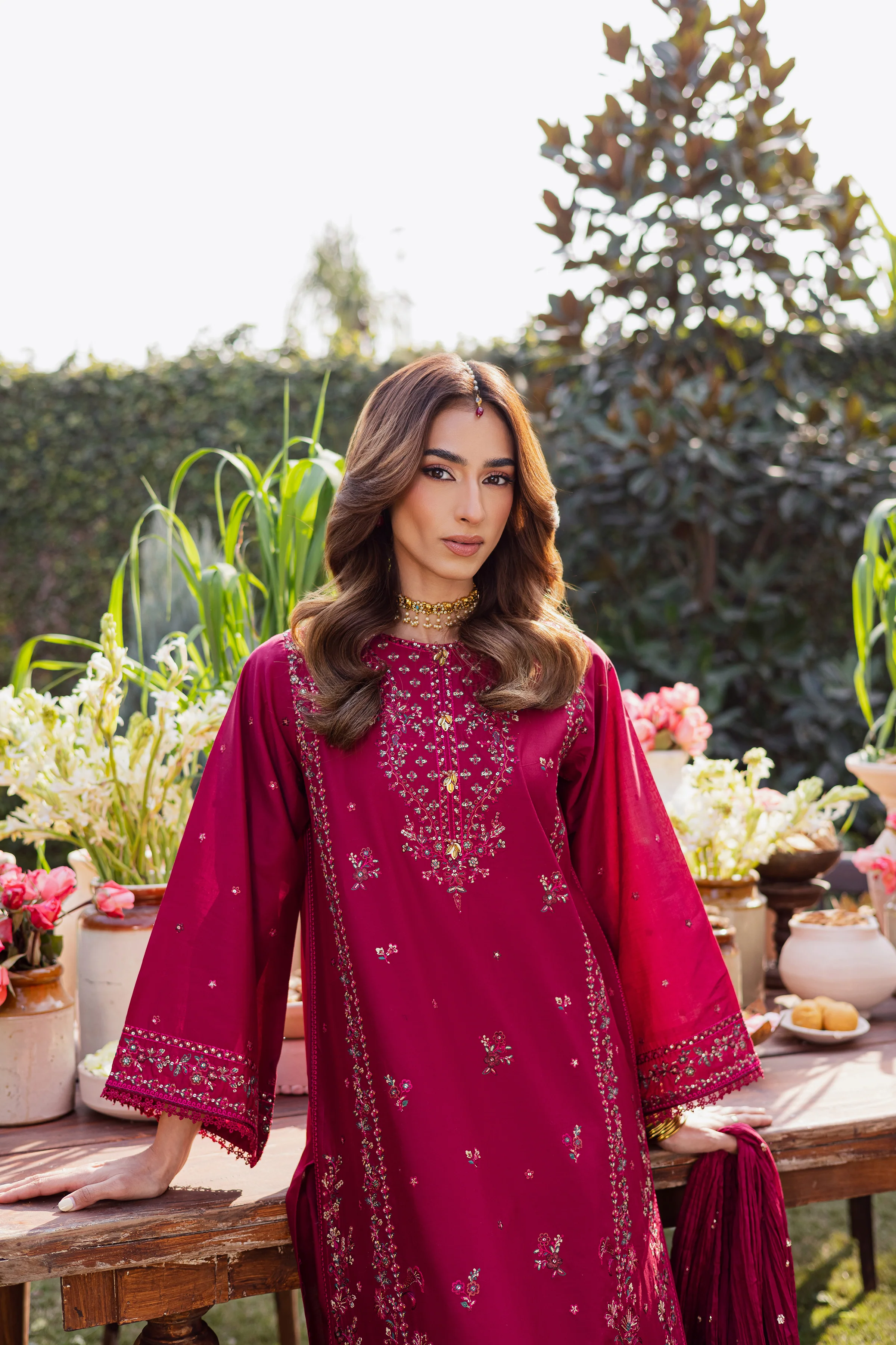 Ursula 3Pc - Festive Embroidered Lawn - Image 4