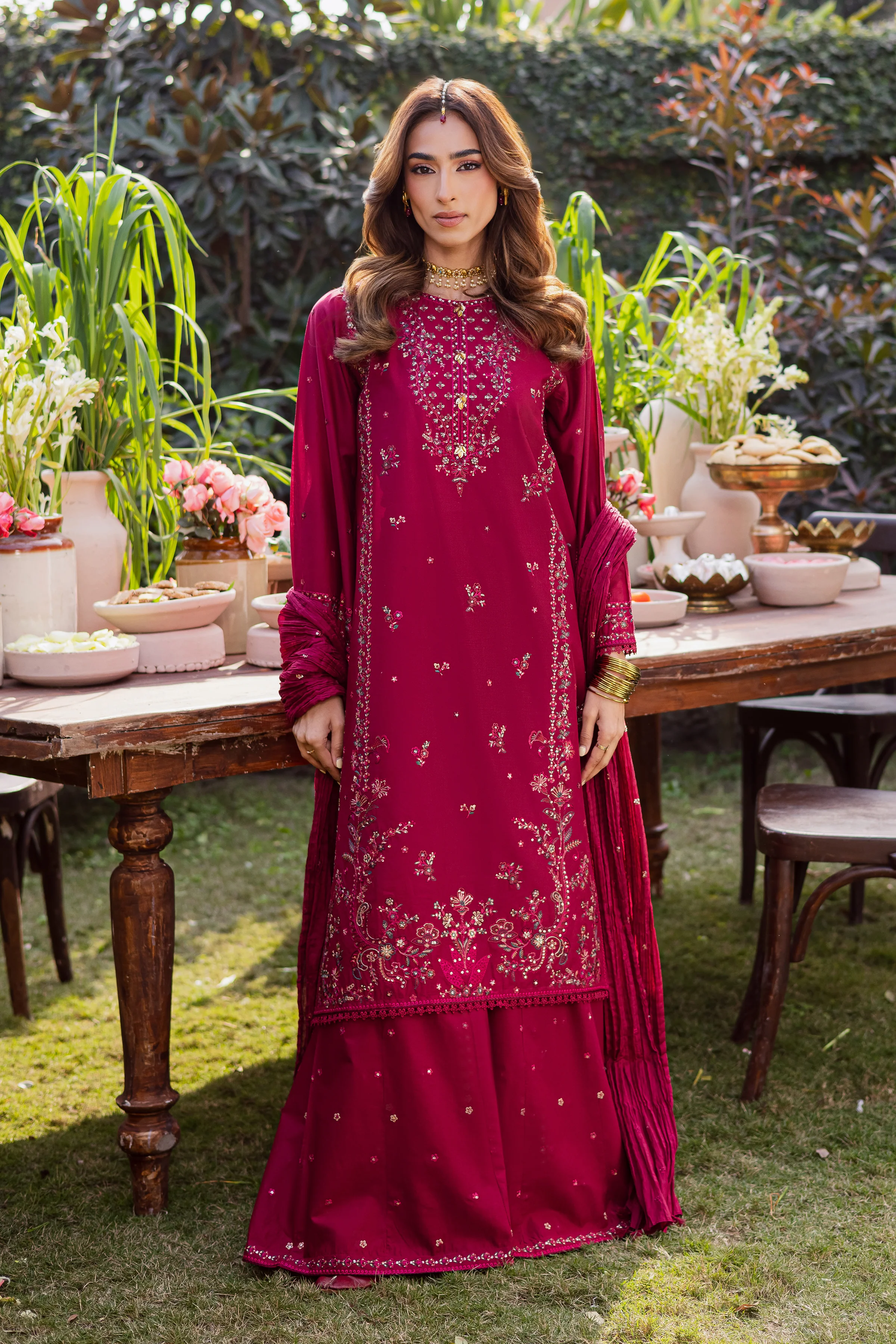 Ursula 3Pc - Festive Embroidered Lawn - Image 7