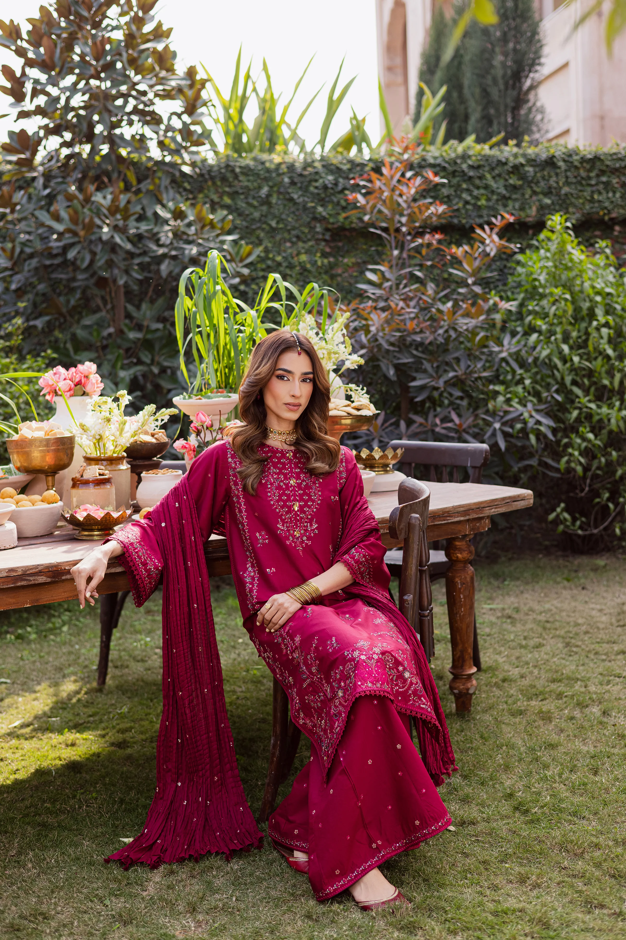 Ursula 3Pc - Festive Embroidered Lawn - Image 9