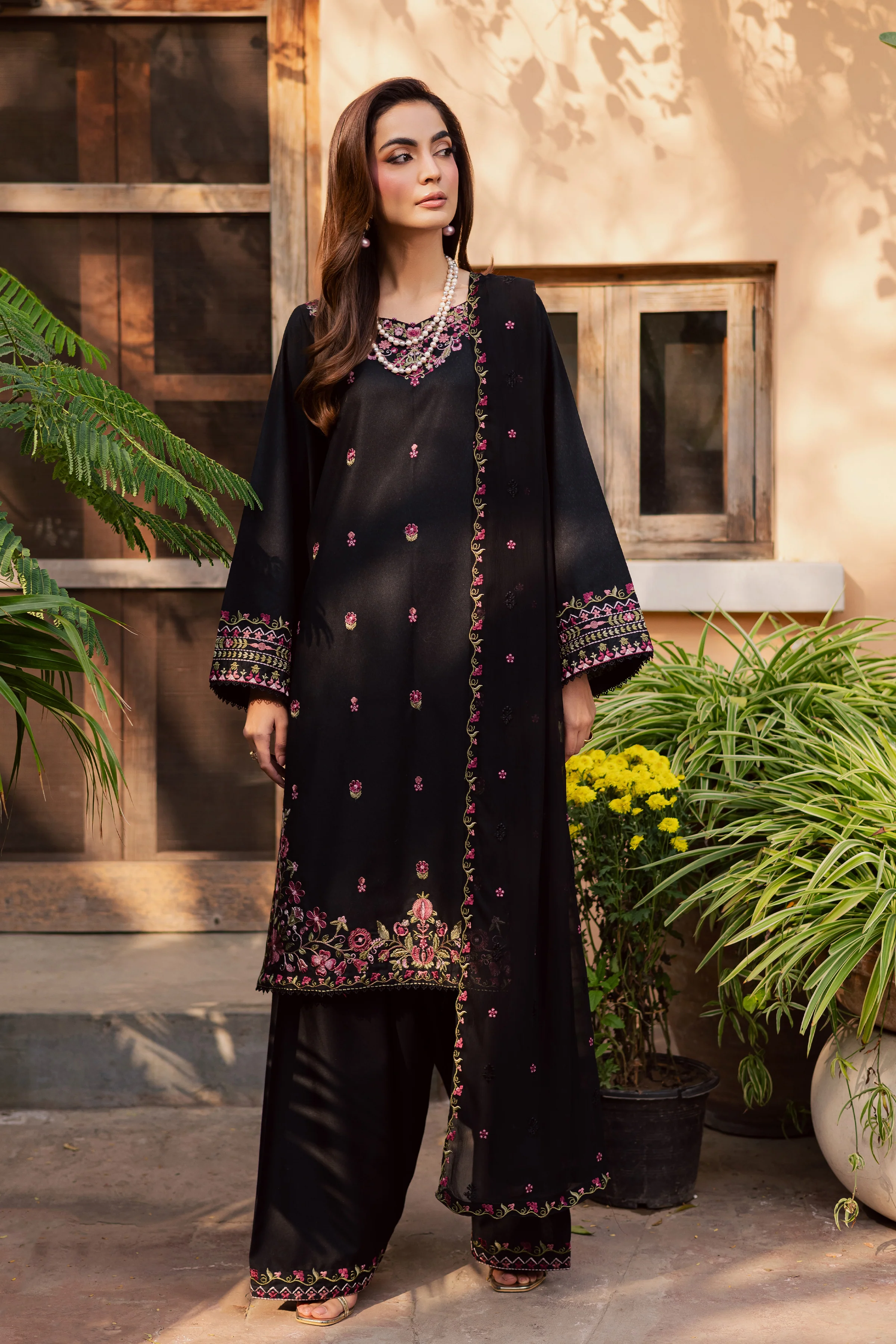 Vareha 3Pc - Embroidered Festive Pret - Image 4