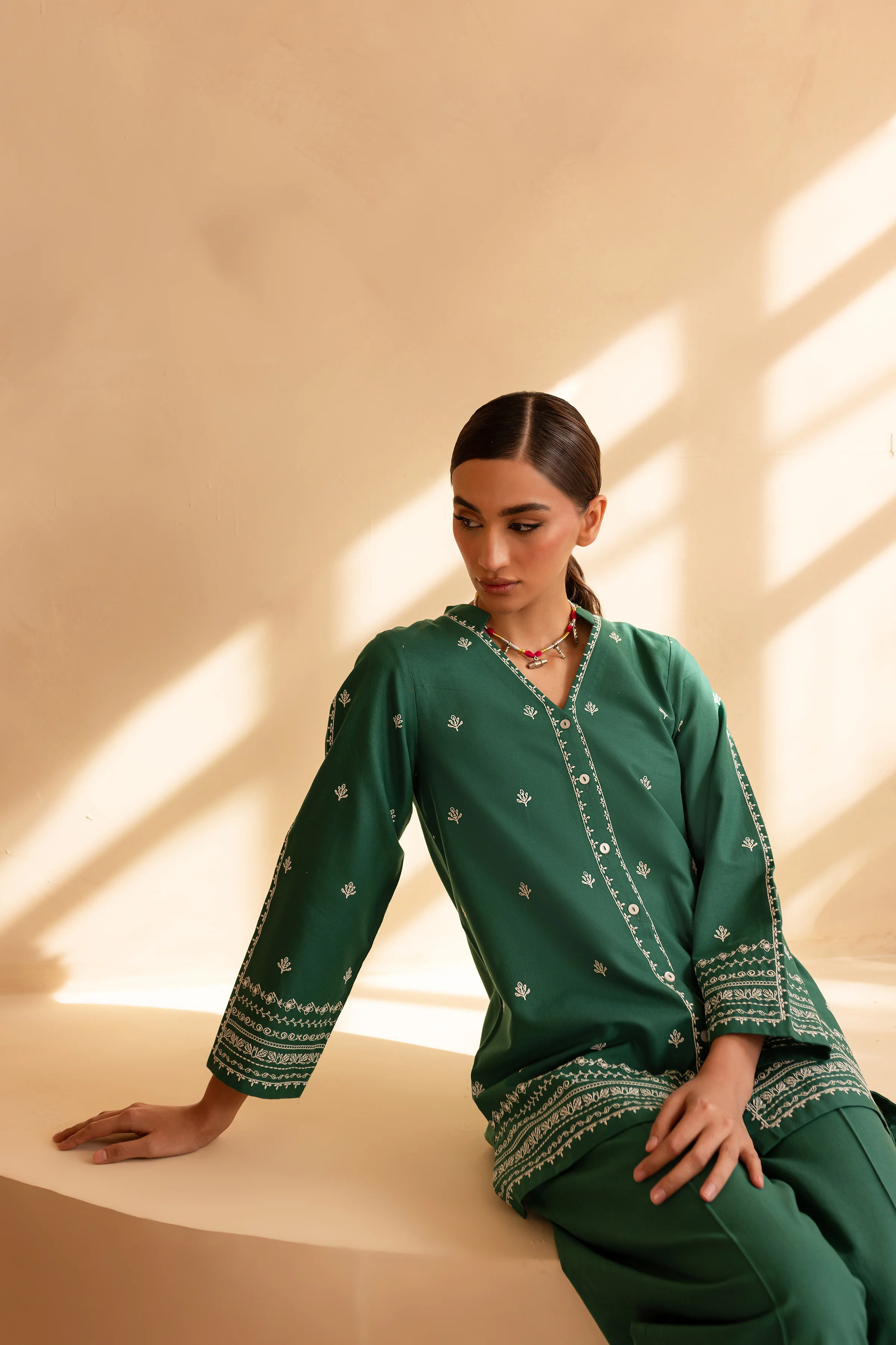 Vengert 2Pc - Embroidered Khaddar Dress - Image 6
