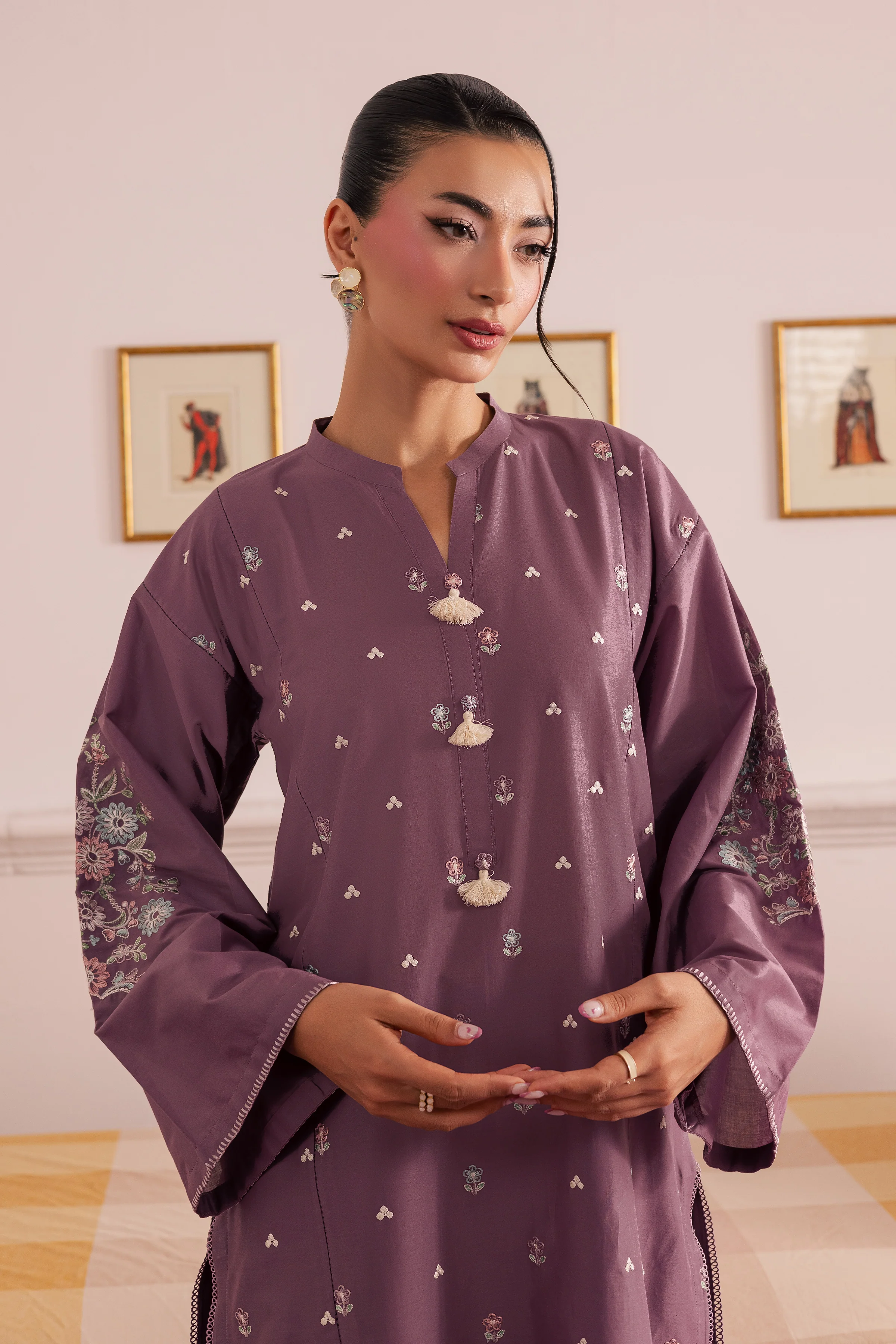 Violet Mist 2Pc - Embroidered Casual Pret - Image 2