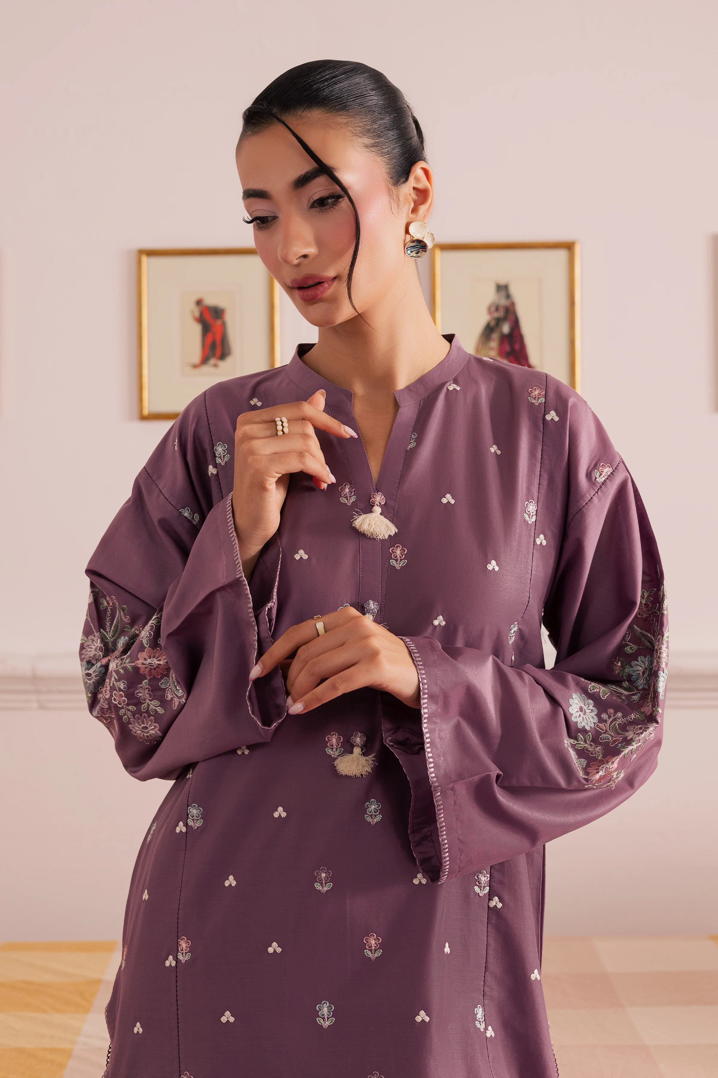 Violet Mist 2Pc - Embroidered Casual Pret - Image 3