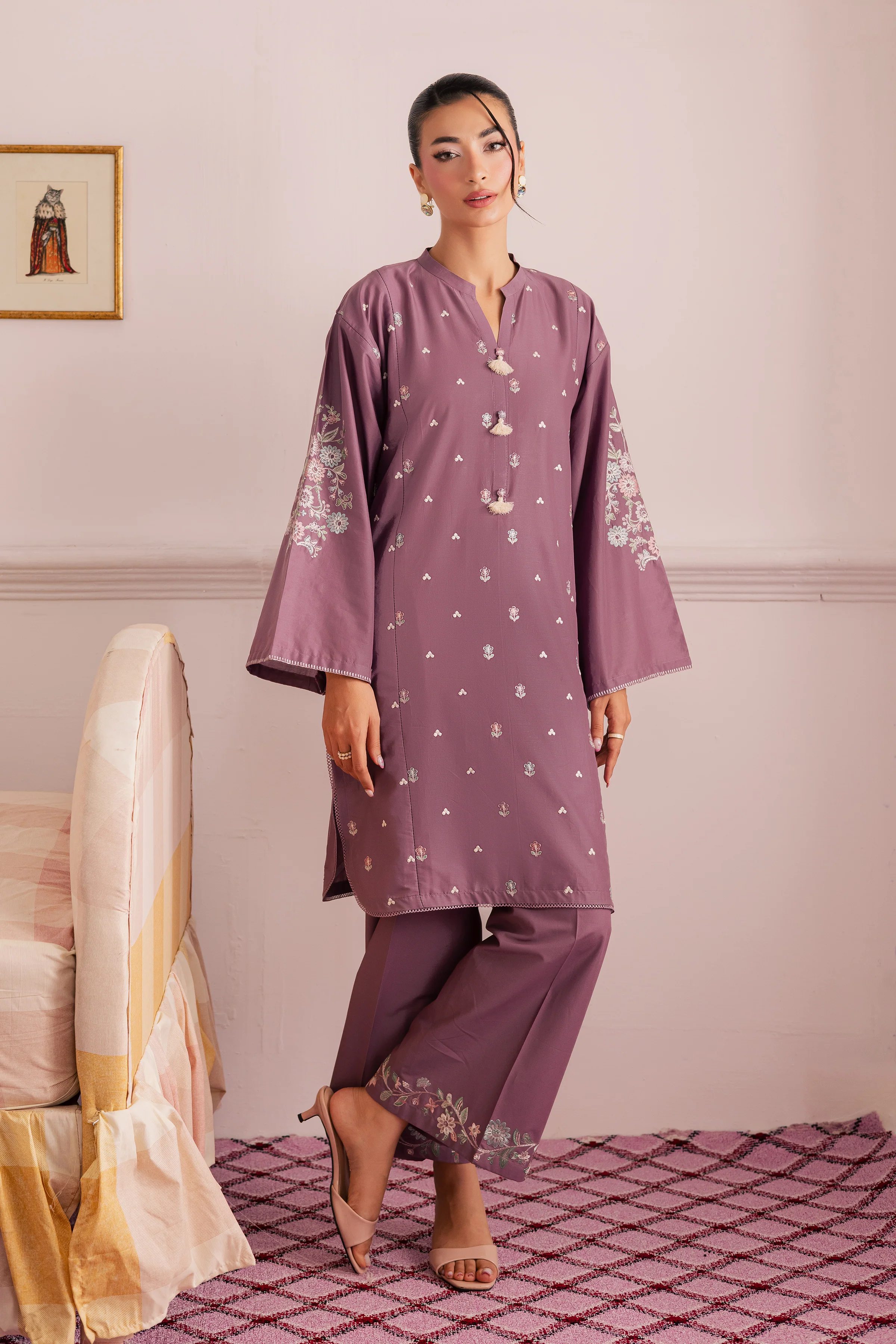 Violet Mist 2Pc - Embroidered Casual Pret - Image 5