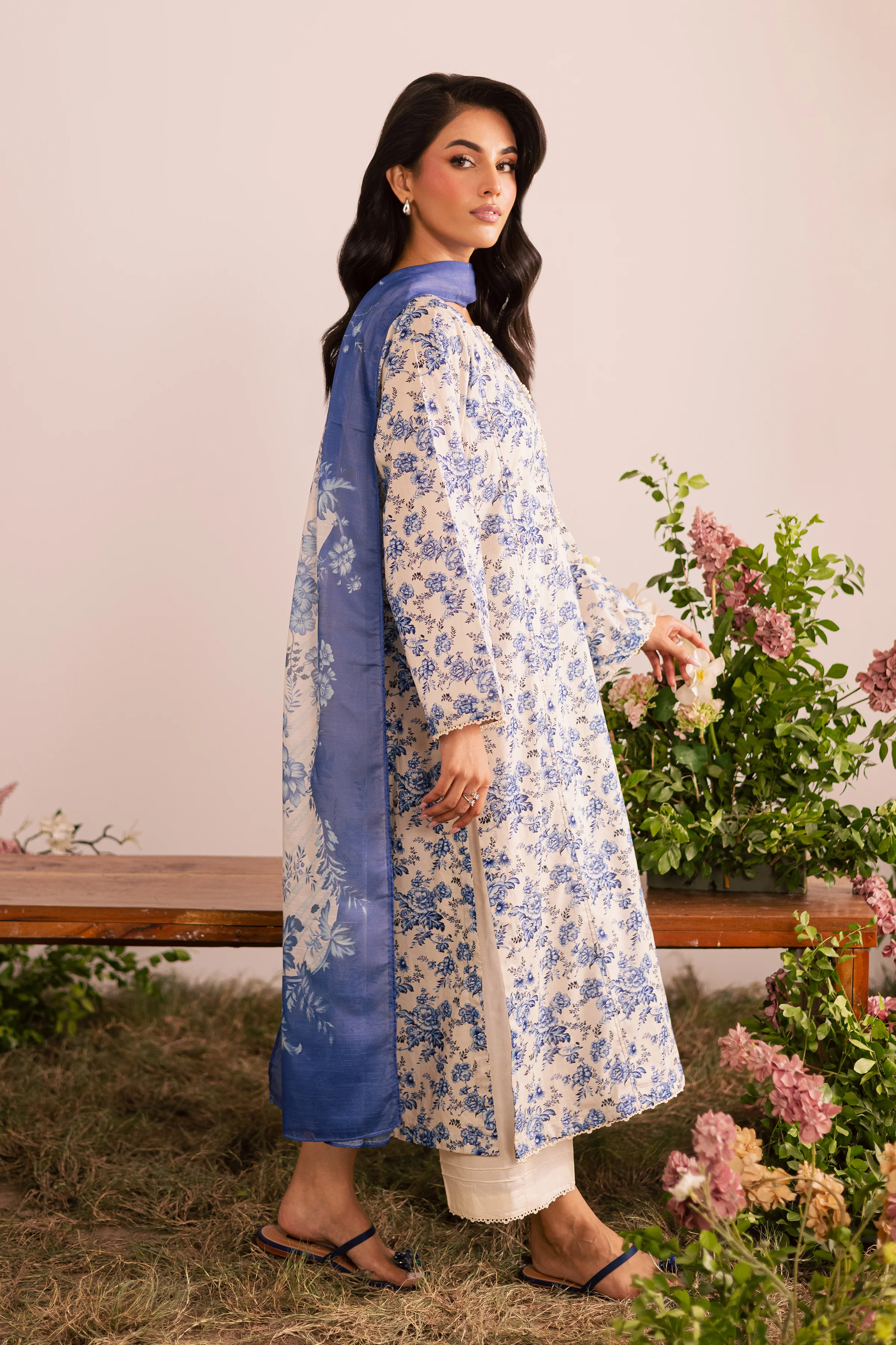 Vivi 3Pc - Printed Lawn Dress - Image 5