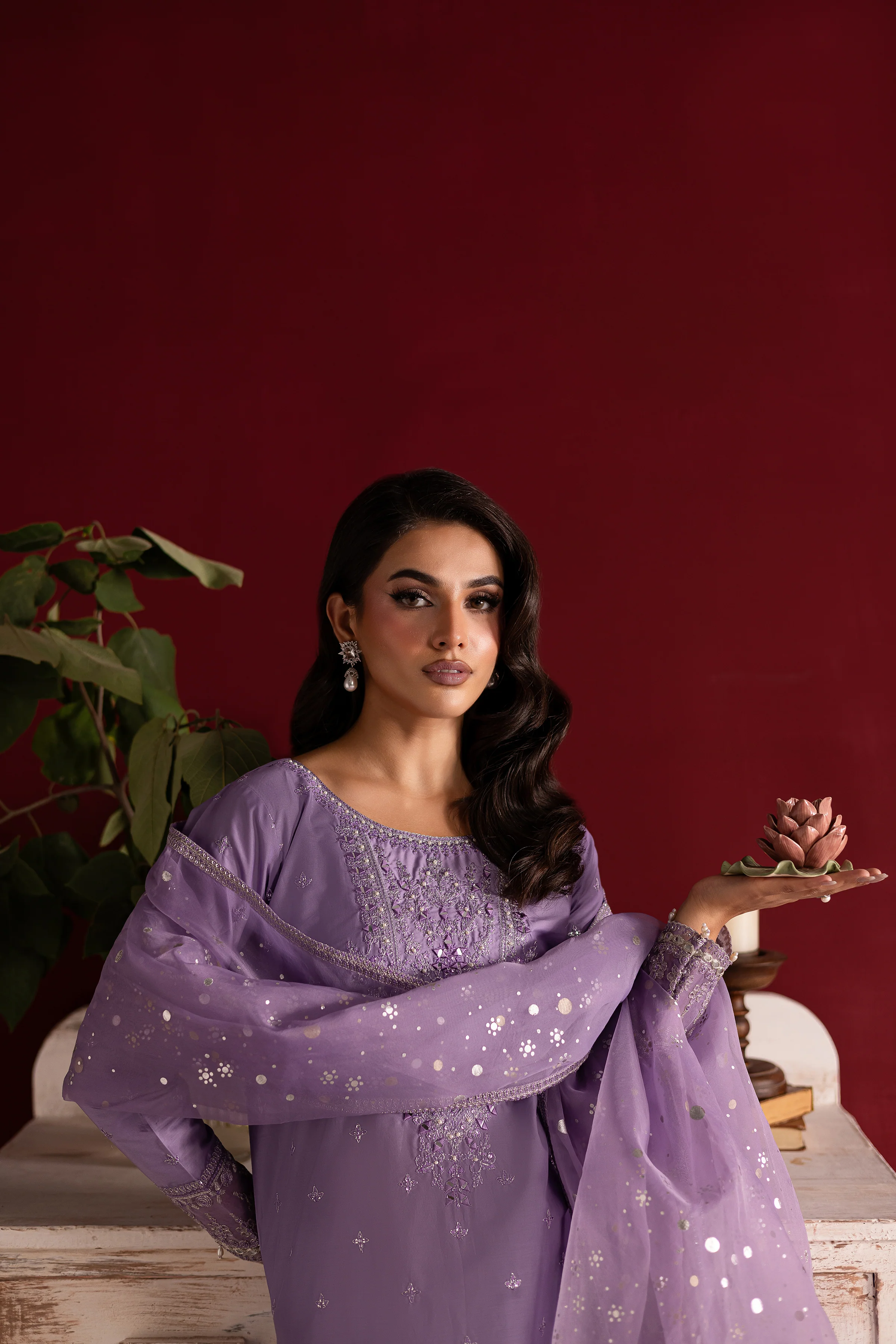 Voilet 3Pc- Festive Luxe Pret - Image 2