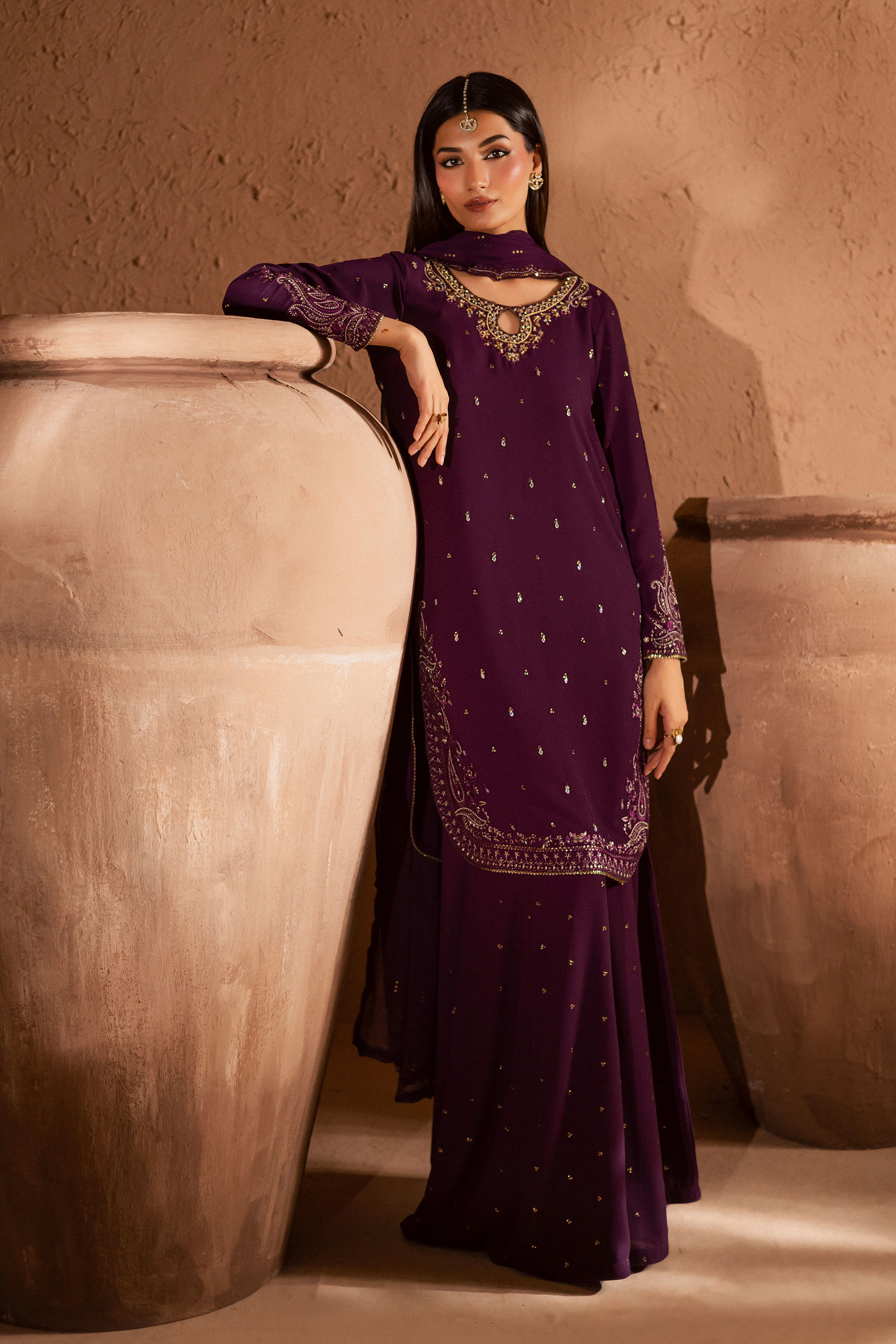 Voilet Whimsy 3Pc- Festive Luxe Pret - Image 4