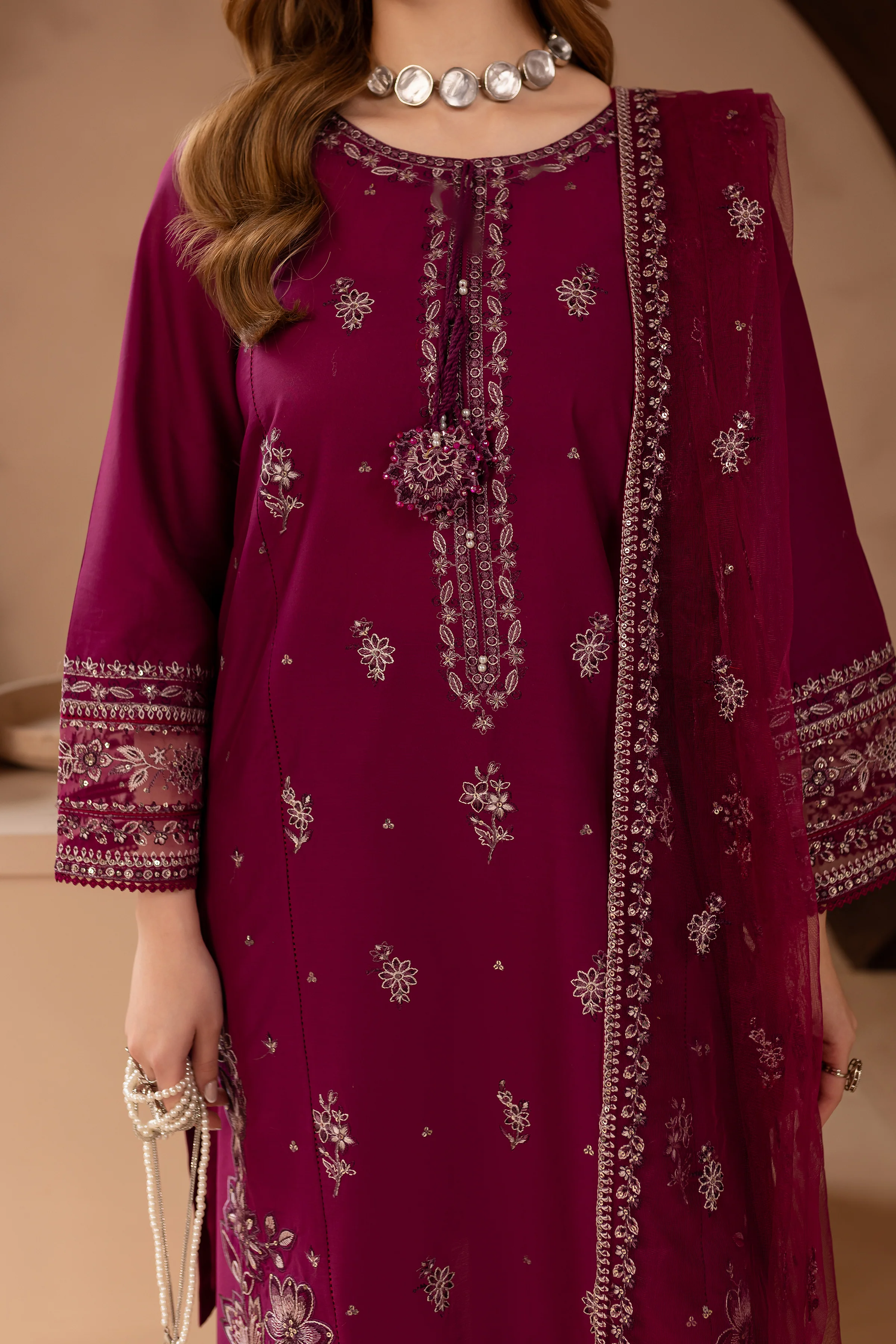 Wester 3Pc - Embroidered Lawn Dress - Image 10