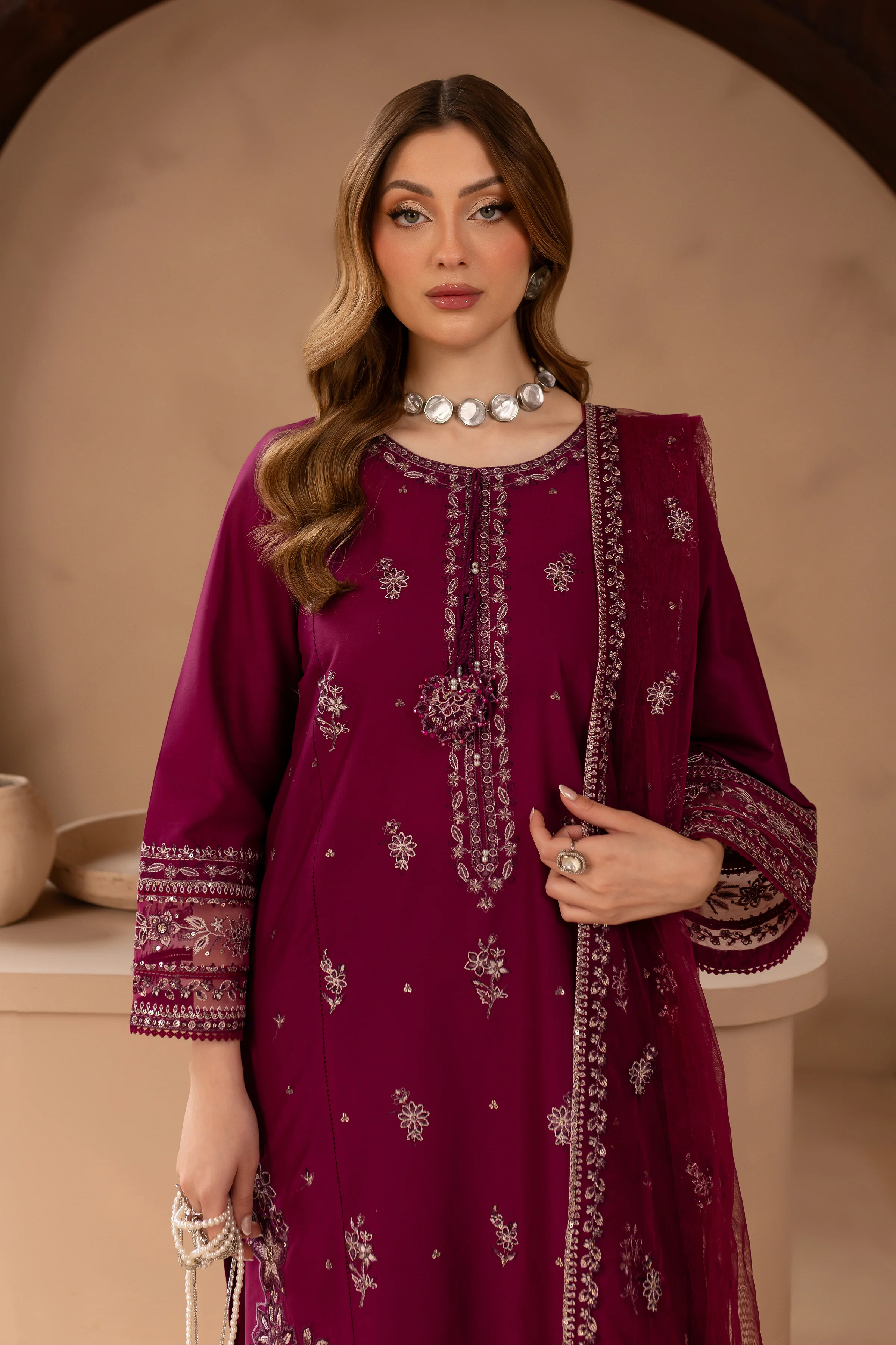 Wester 3Pc - Embroidered Lawn Dress - Image 2