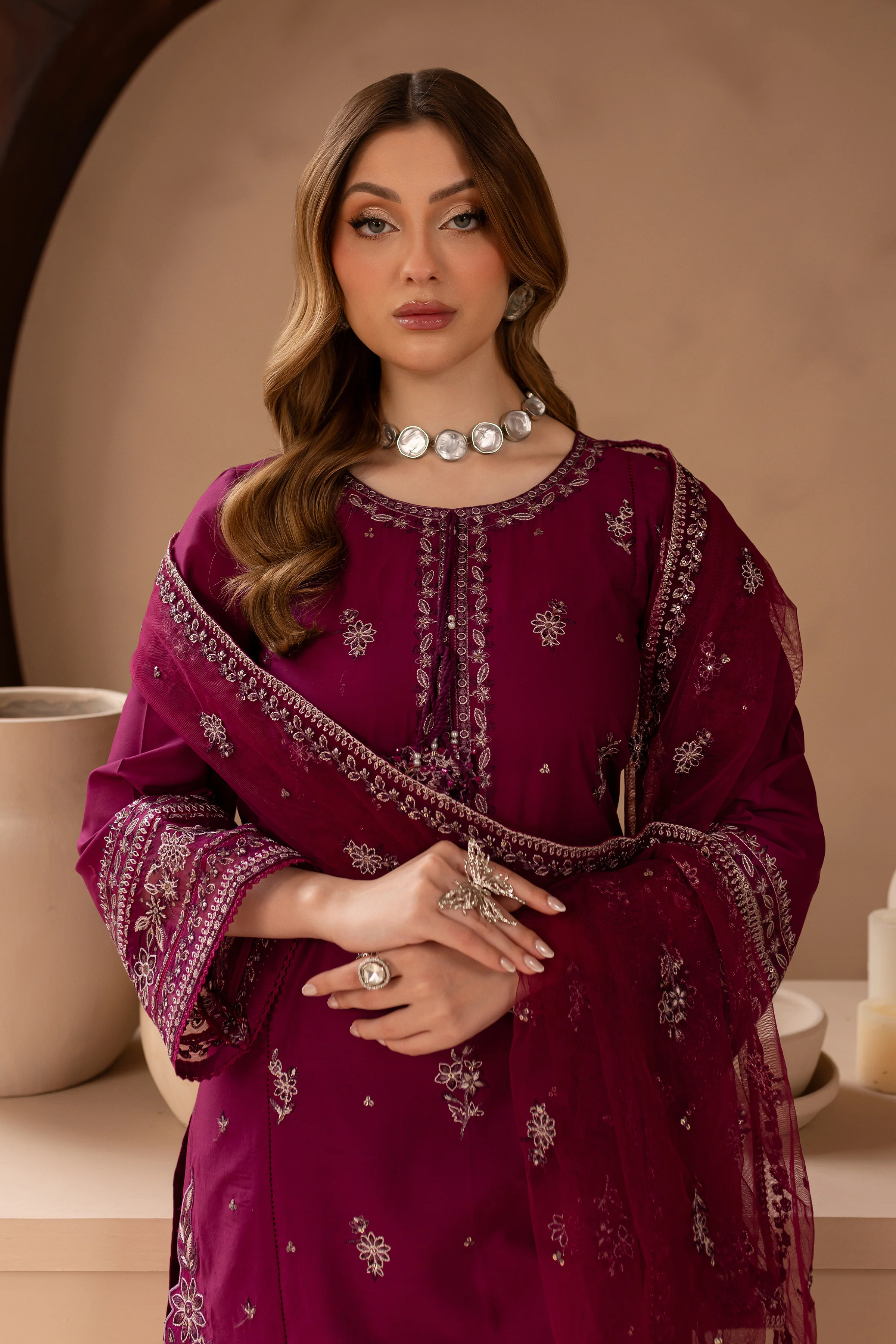 Wester 3Pc - Embroidered Lawn Dress - Image 3
