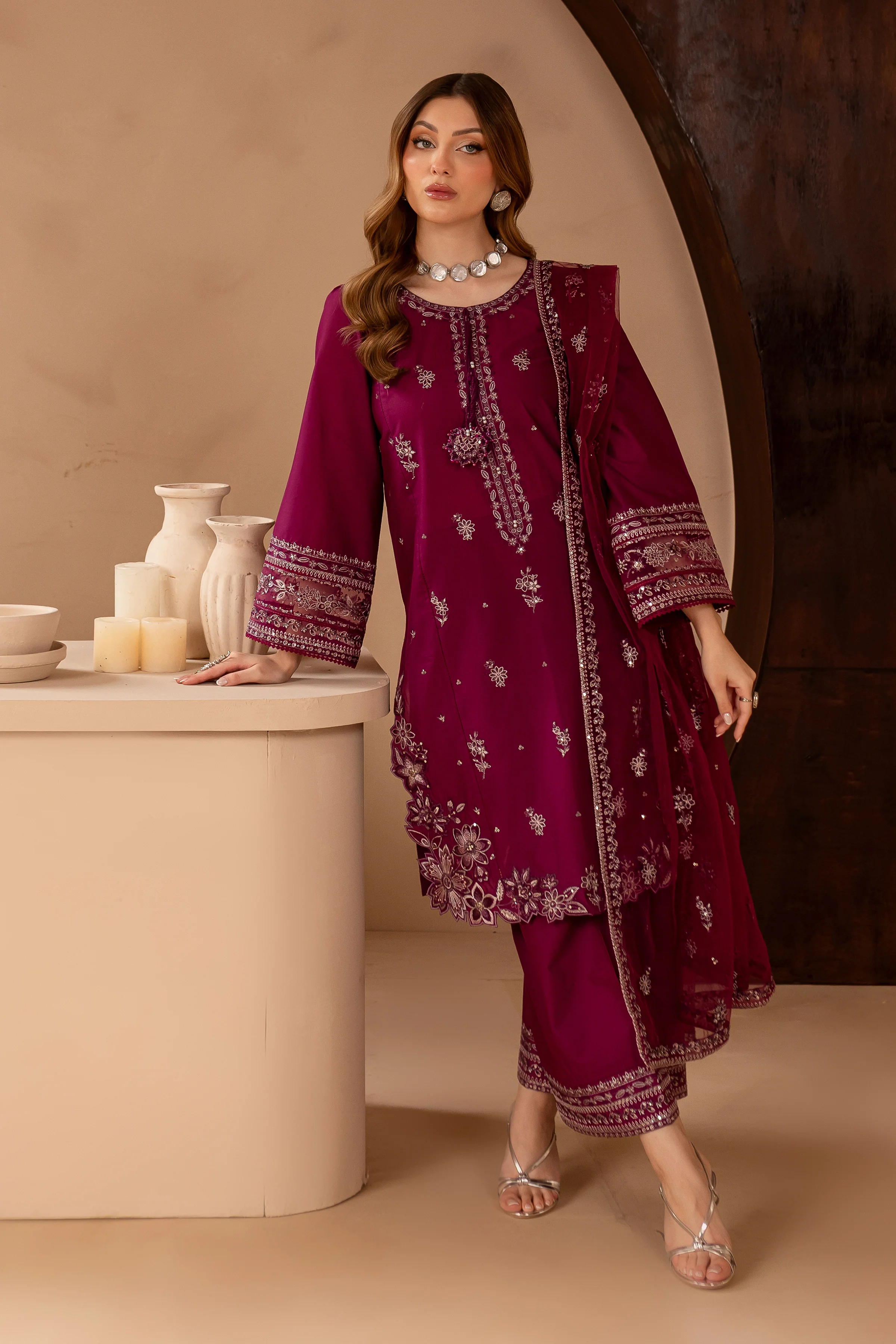 Wester 3Pc - Embroidered Lawn Dress - Image 4