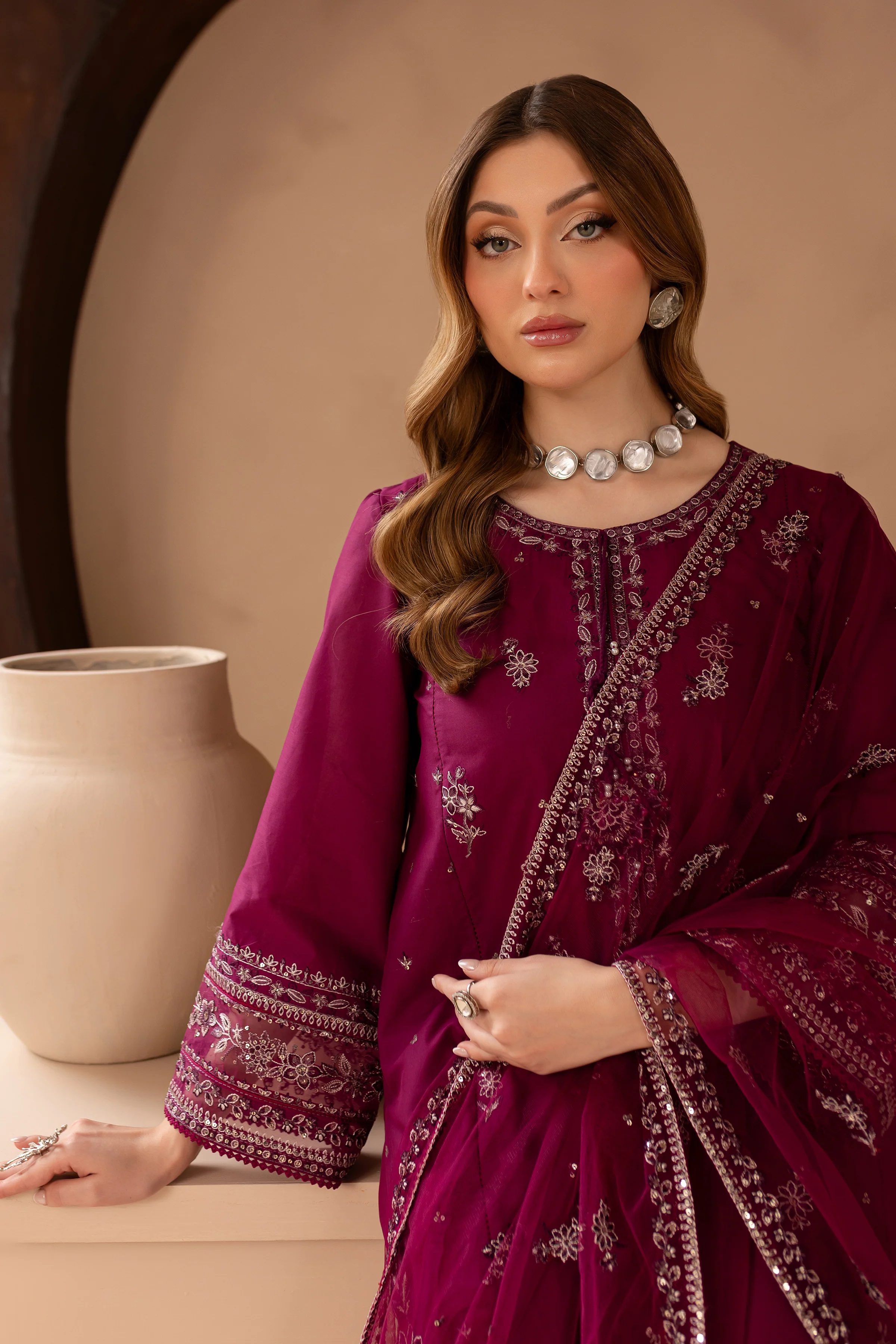 Wester 3Pc - Embroidered Lawn Dress - Image 5