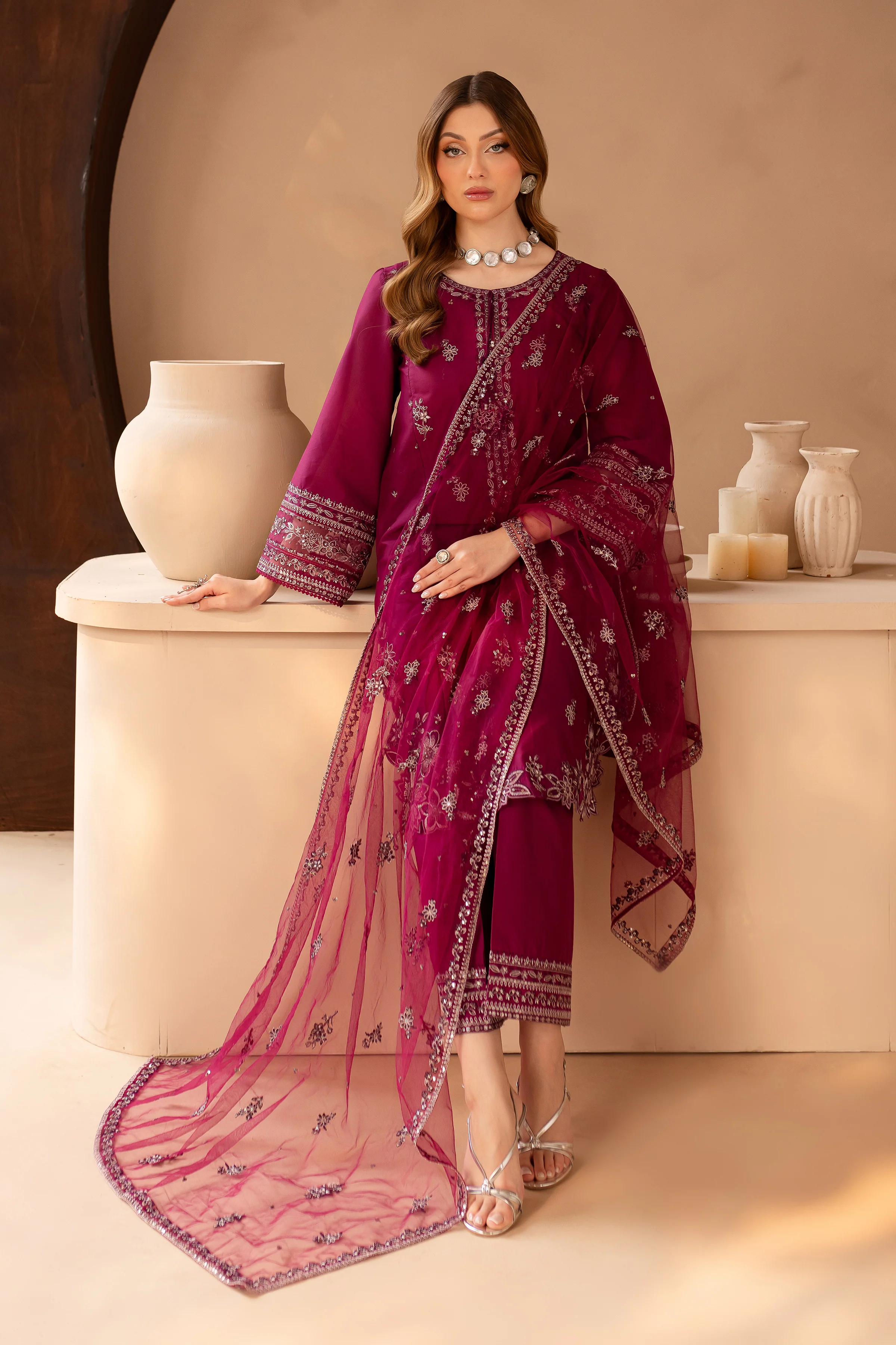 Wester 3Pc - Embroidered Lawn Dress - Image 6