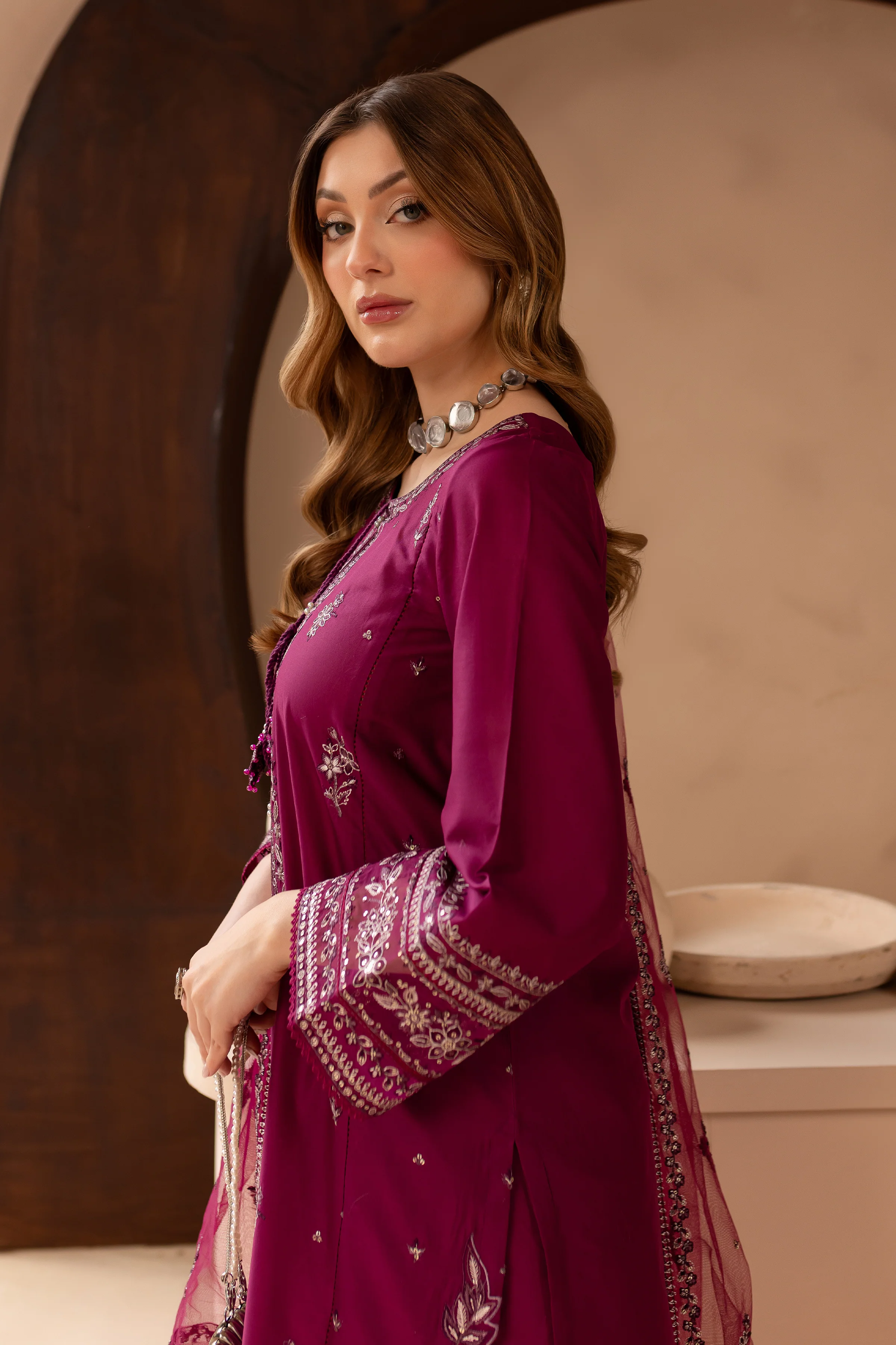 Wester 3Pc - Embroidered Lawn Dress - Image 7
