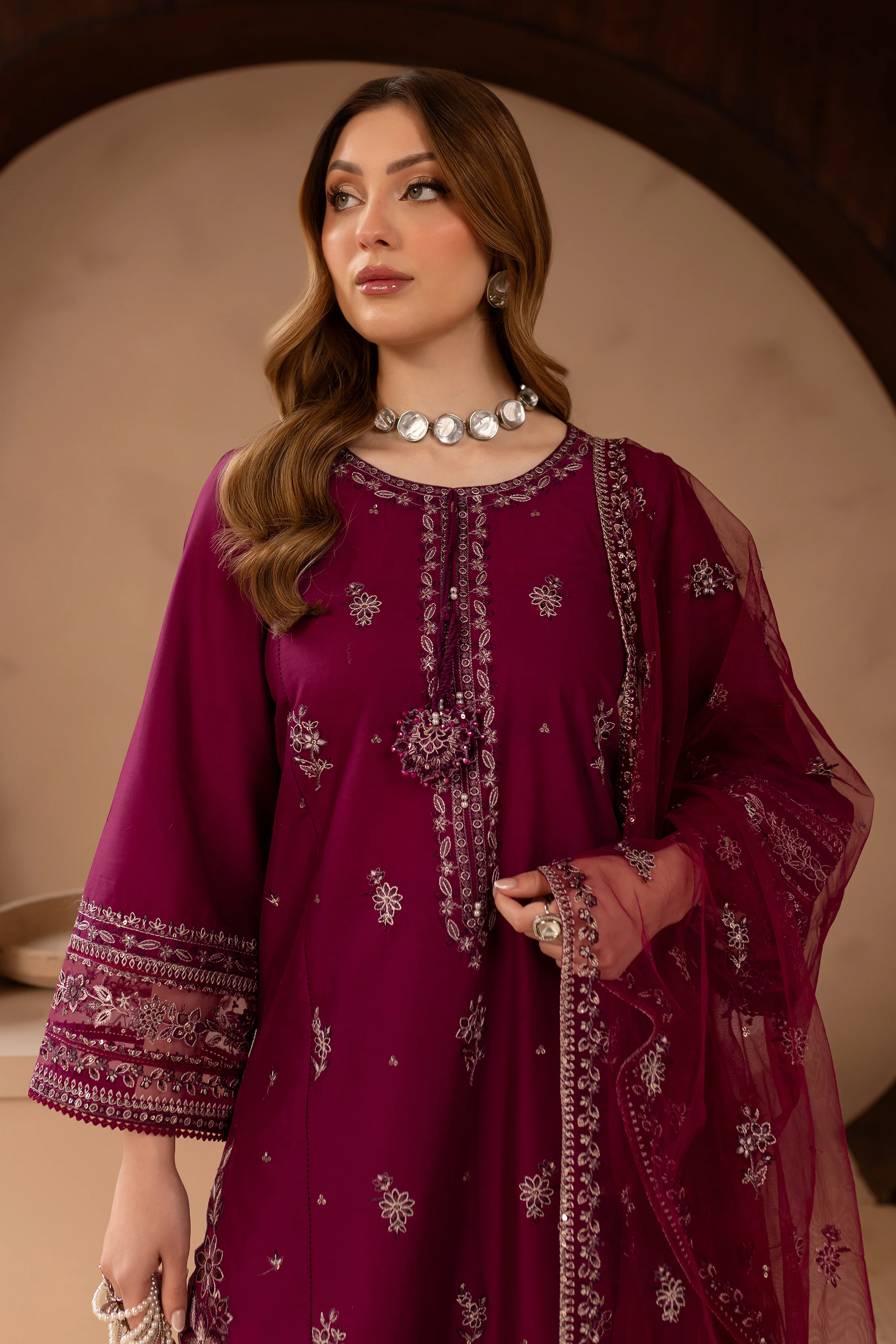 Wester 3Pc - Embroidered Lawn Dress - Image 9