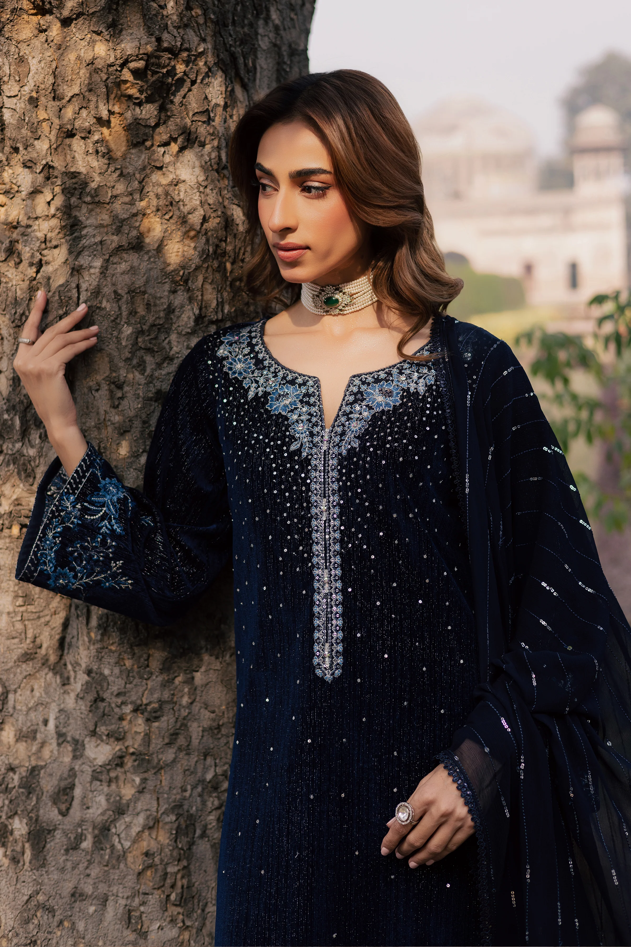 Whisper 3Pc - Velvet Formal Dress - Image 3