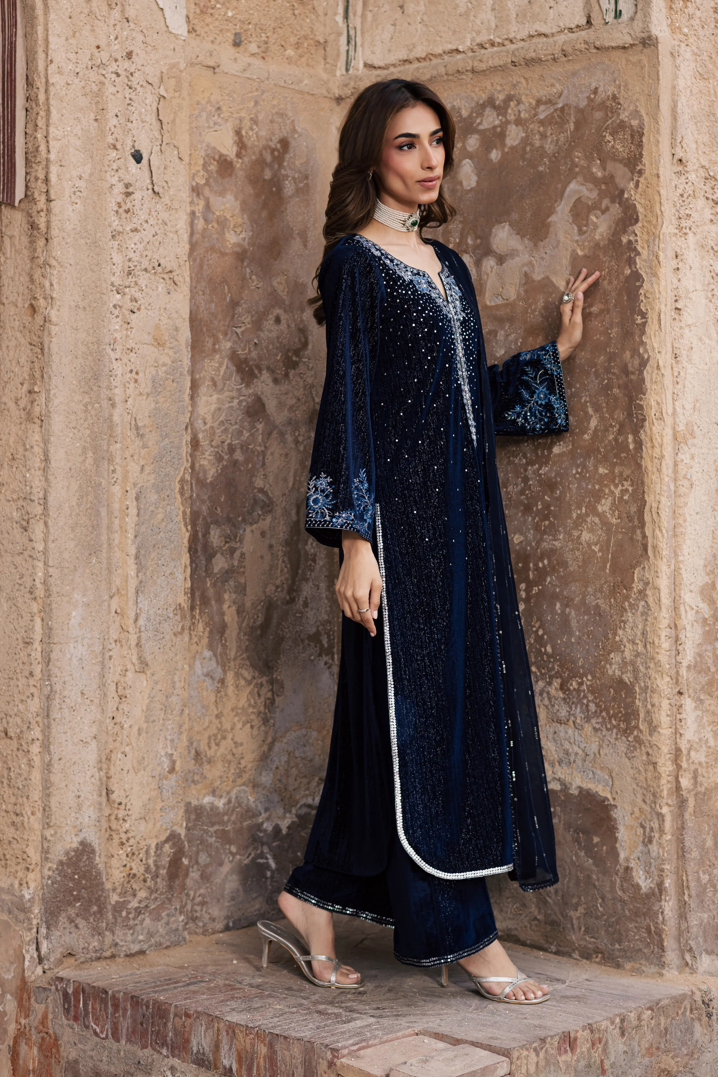 Whisper 3Pc - Velvet Formal Dress - Image 4
