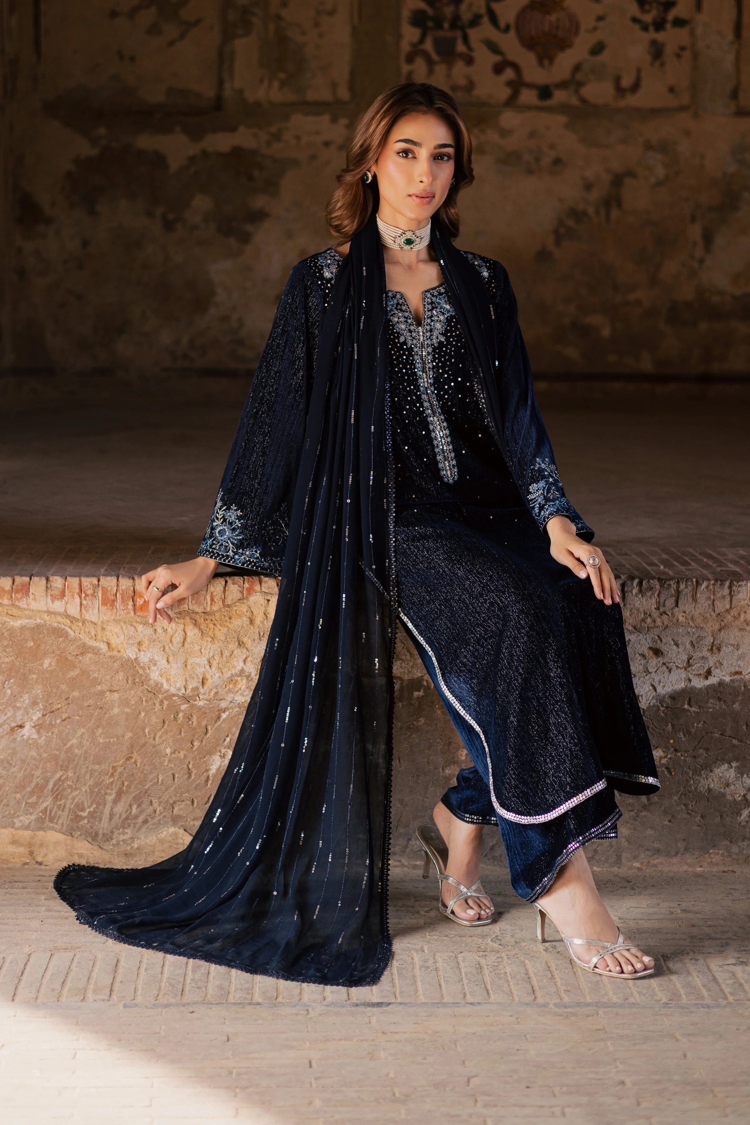 Whisper 3Pc - Velvet Formal Dress - Image 5
