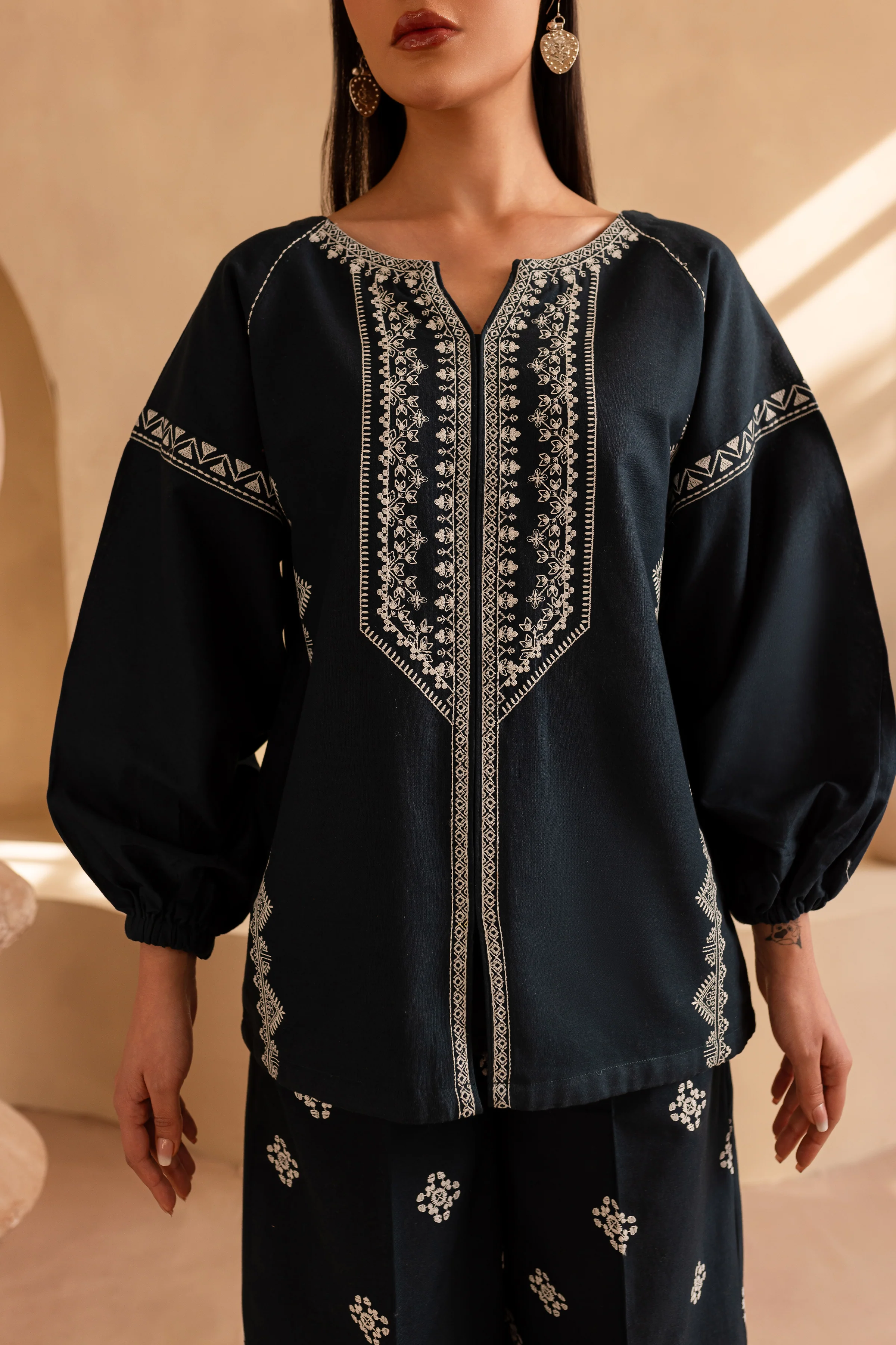 Whist 2Pc - Embroidered Khaddar Dress - Image 10