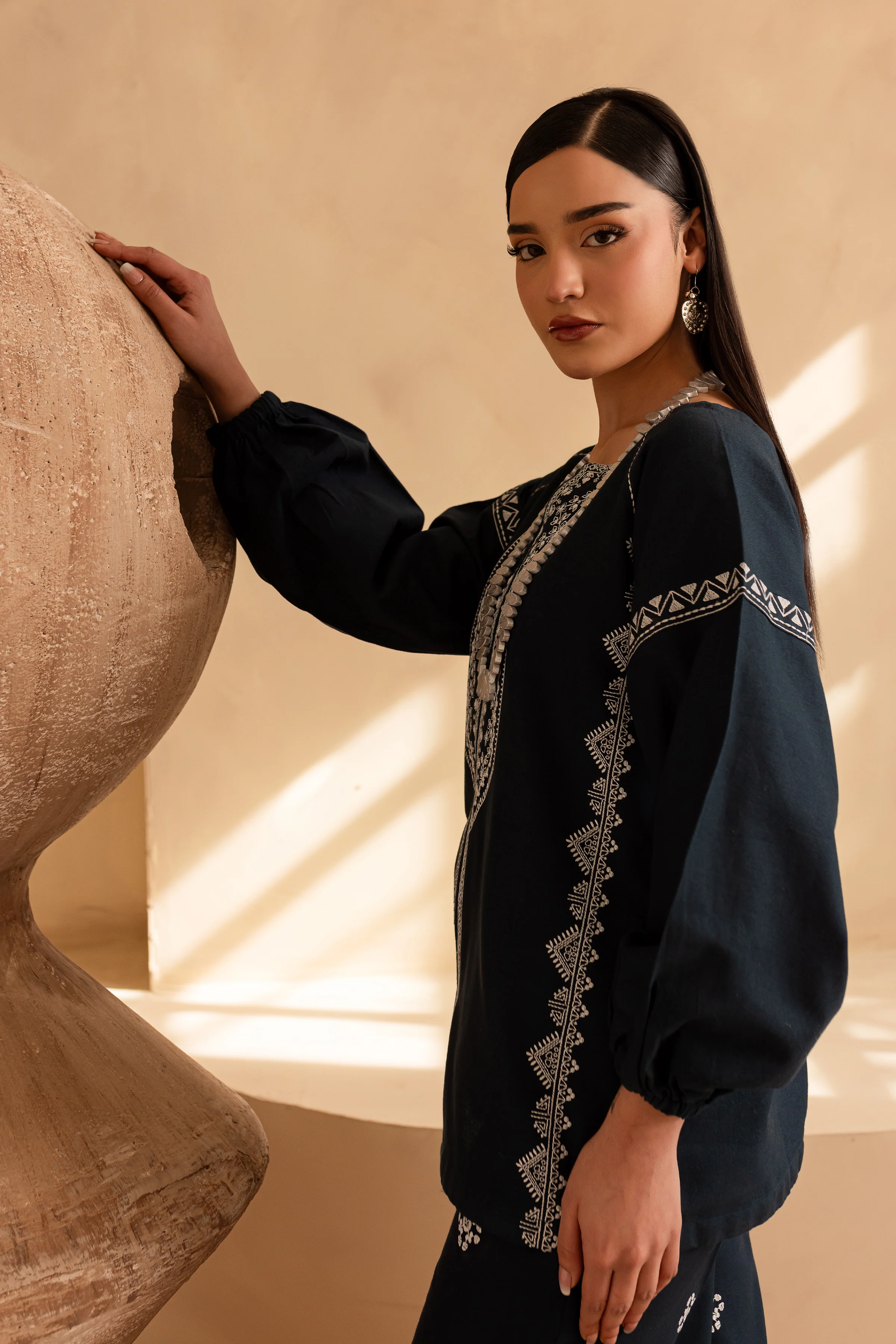 Whist 2Pc - Embroidered Khaddar Dress - Image 9