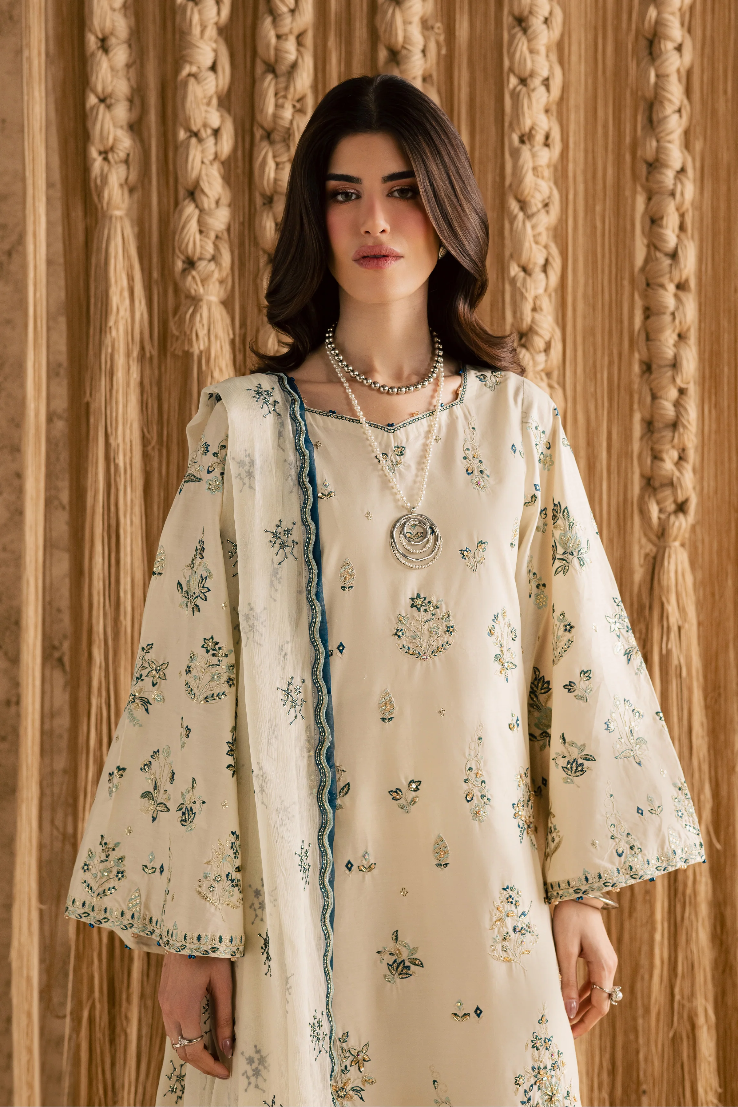 White Sky 3Pc - Festive Eid Pret - Image 10