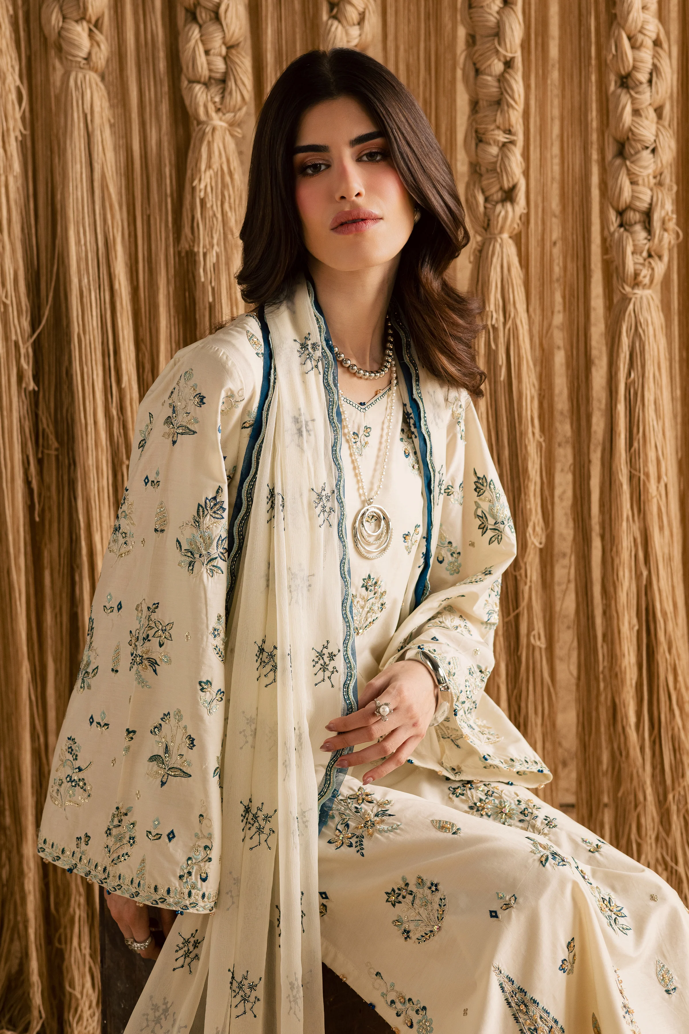 White Sky 3Pc - Festive Eid Pret - Image 2