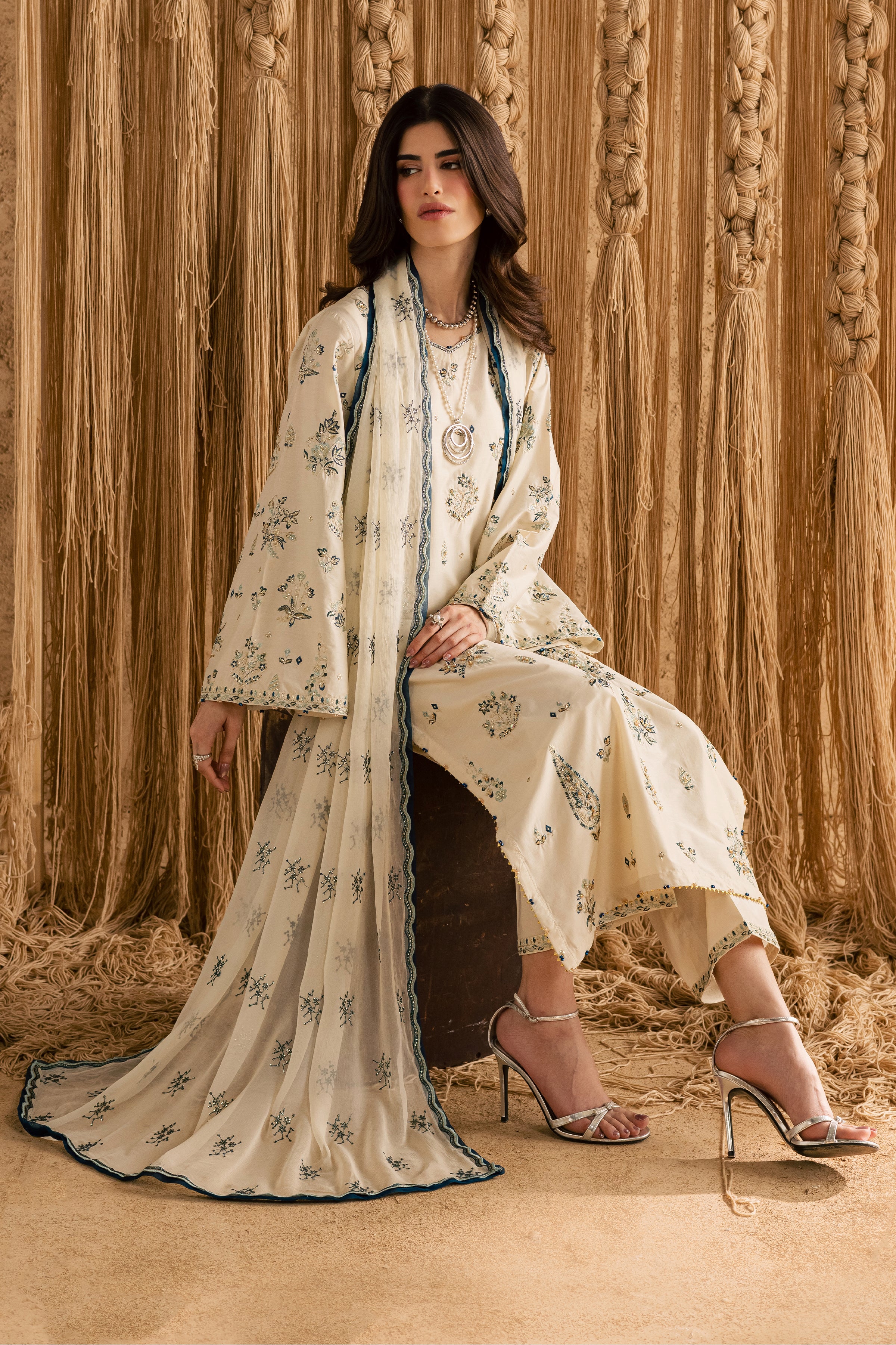 White Sky 3Pc - Festive Eid Pret - Image 3
