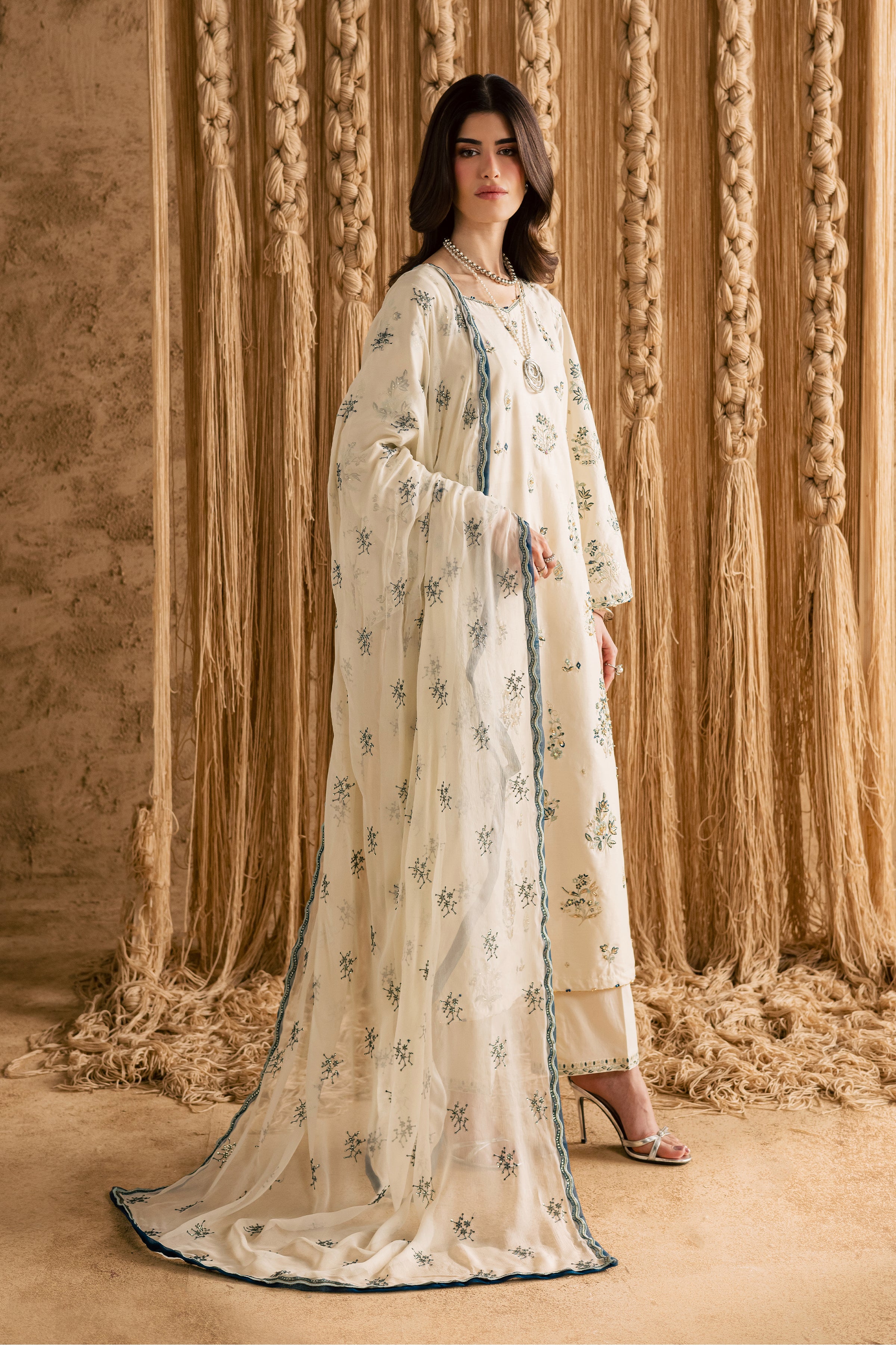 White Sky 3Pc - Festive Eid Pret - Image 5