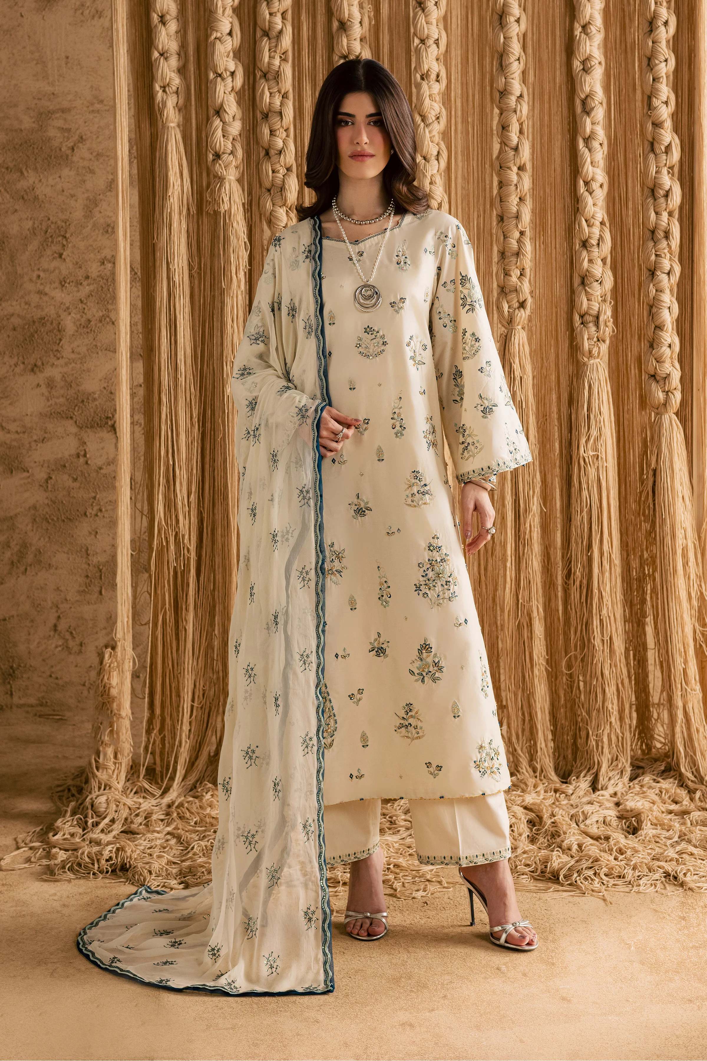 White Sky 3Pc - Festive Eid Pret - Image 6