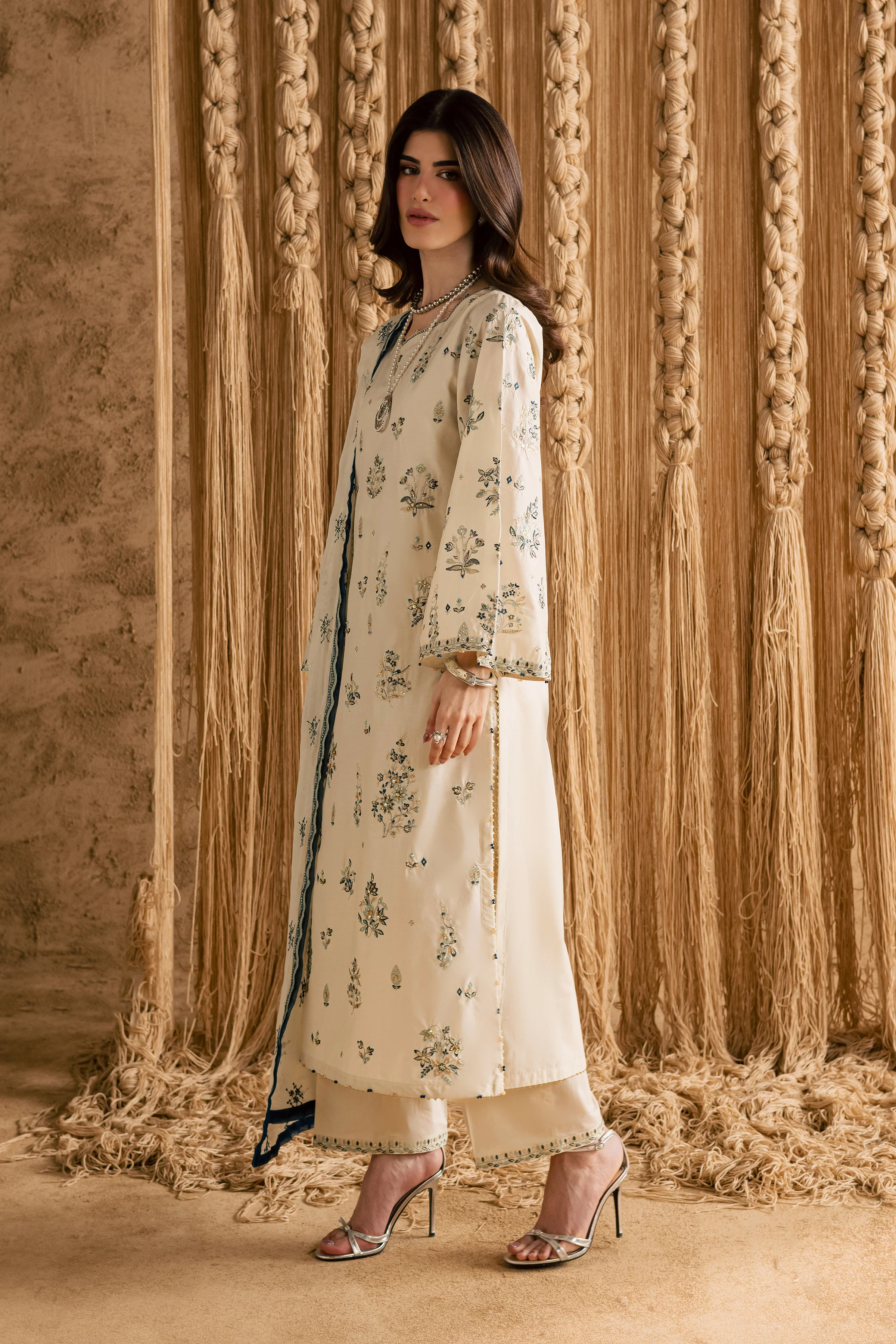 White Sky 3Pc - Festive Eid Pret - Image 7
